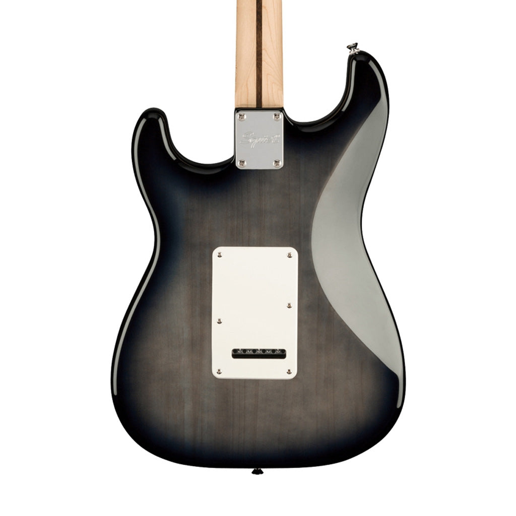 Squier FSR Affinity Series Stratocaster QMT Electric Guitar, Laurel FB, Black Burst
