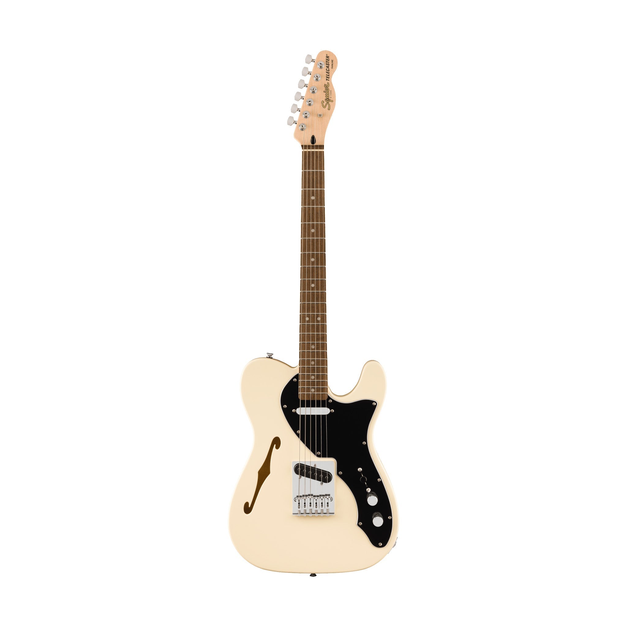 Squier Affinity Series Telecaster Thinline Electric Guitar, Laurel FB, Olympic White |  SQUIER BY FENDER |  ELECTRIC GUITAR |  Zoso Music