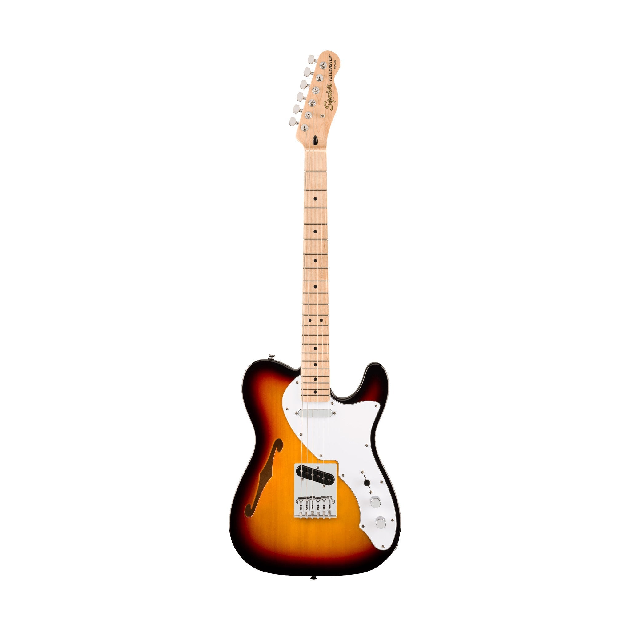 Squier Affinity Series Telecaster Thinline Electric Guitar, Maple FB, 3-Color Sunburst |  SQUIER BY FENDER |  ELECTRIC GUITAR |  Zoso Music