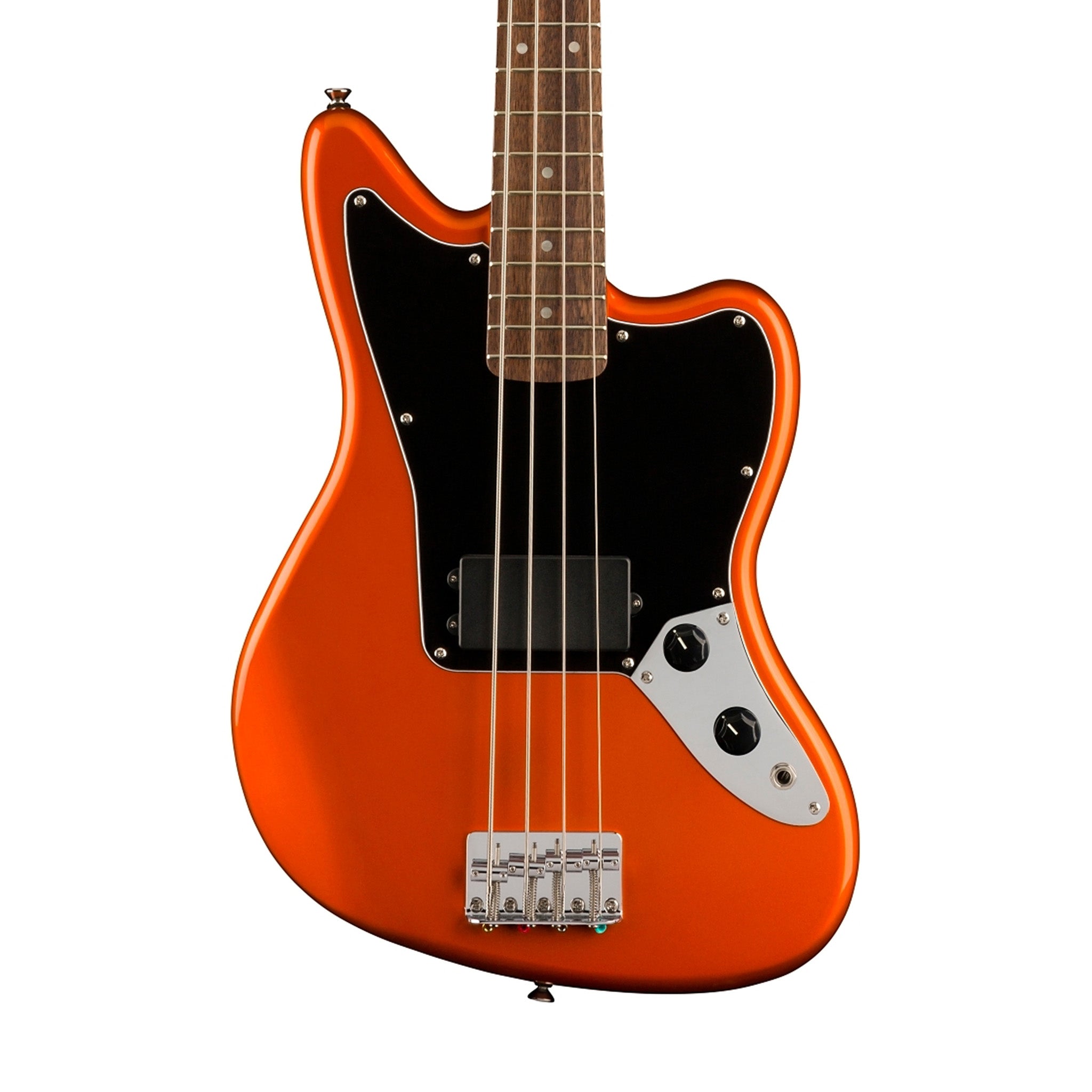 Squier Affinity Series Jag Bass H Guitar, Laurel FB, Metallic Orange | Zoso Music Sdn Bhd