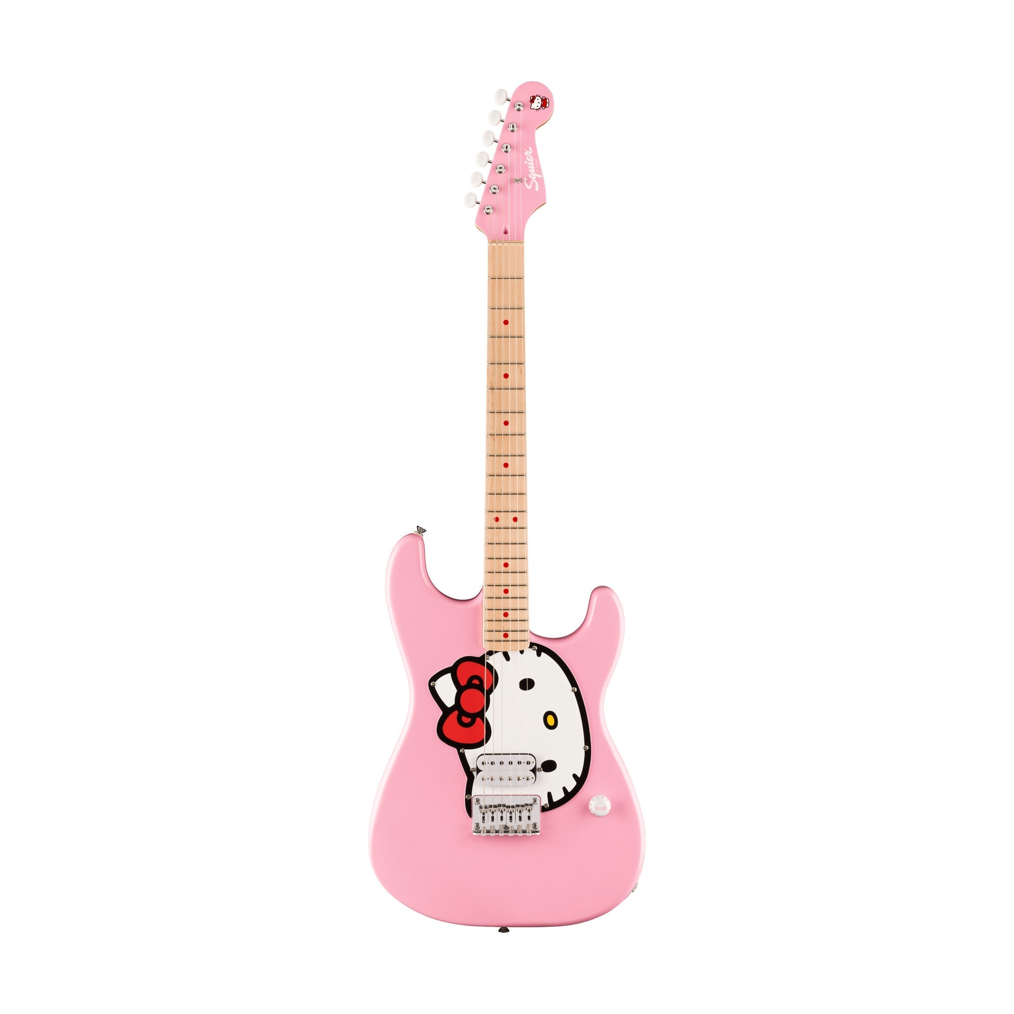 Squier by Fender Limited Edition Hello Kitty Stratocaster Electric Guitar, Maple FB, Pink |  SQUIER BY FENDER |  ELECTRIC GUITAR |  Zoso Music