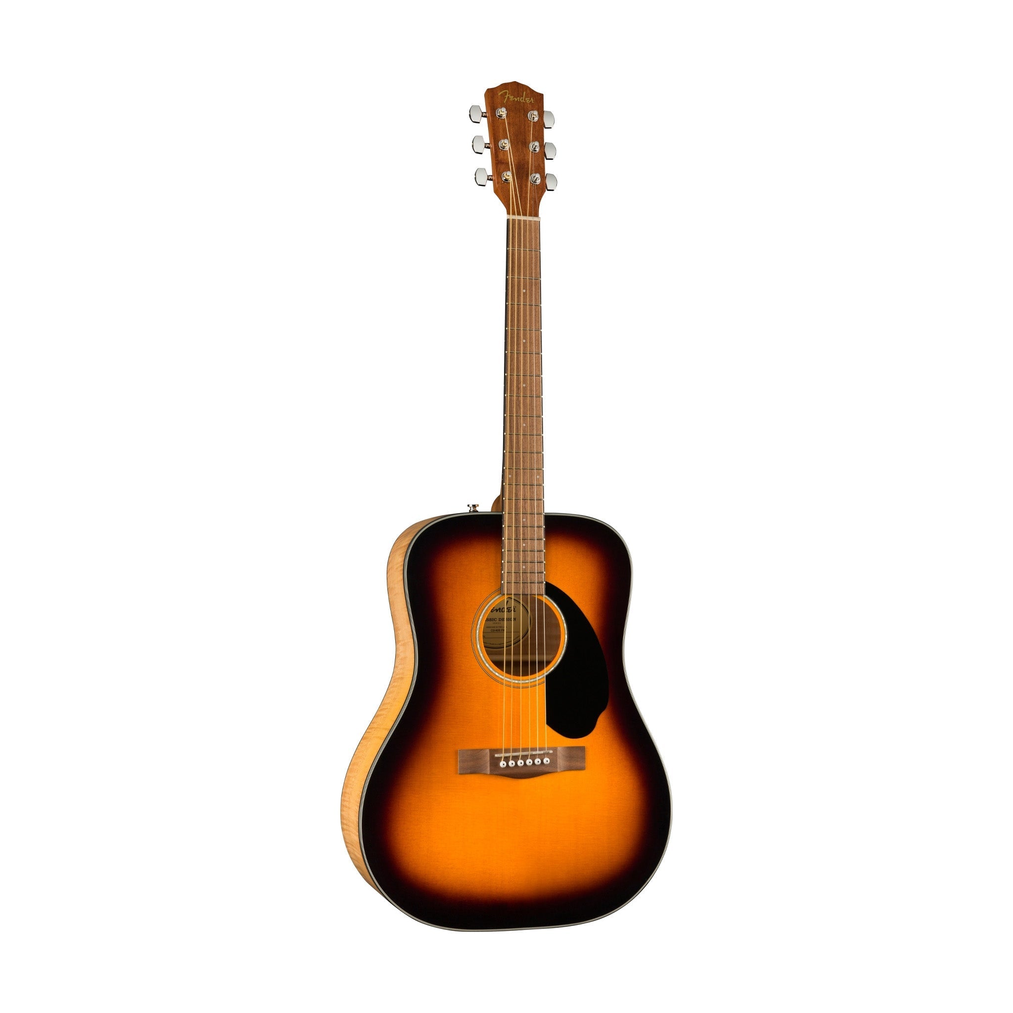 Fender FSR CD-60S Exotic Flame Maple Dreadnought Acoustic Guitar, Sunburst |  FENDER |  ACOUSTIC GUITAR |  Zoso Music