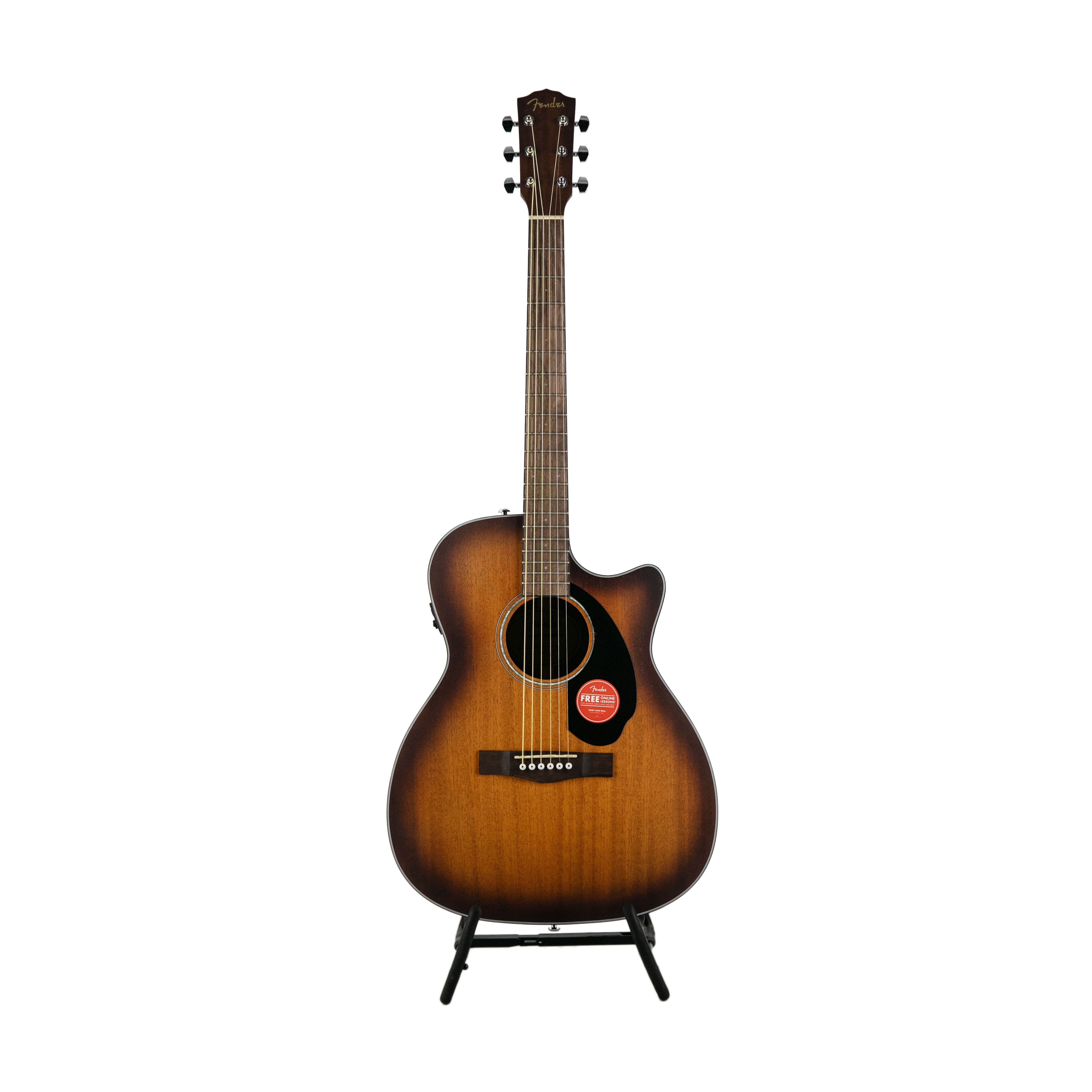 Fender Limited Edition CC-60SCE All-Mahogany Acoustic Guitar, Satin Aged Cognac Burst |  FENDER |  ACOUSTIC GUITAR |  Zoso Music