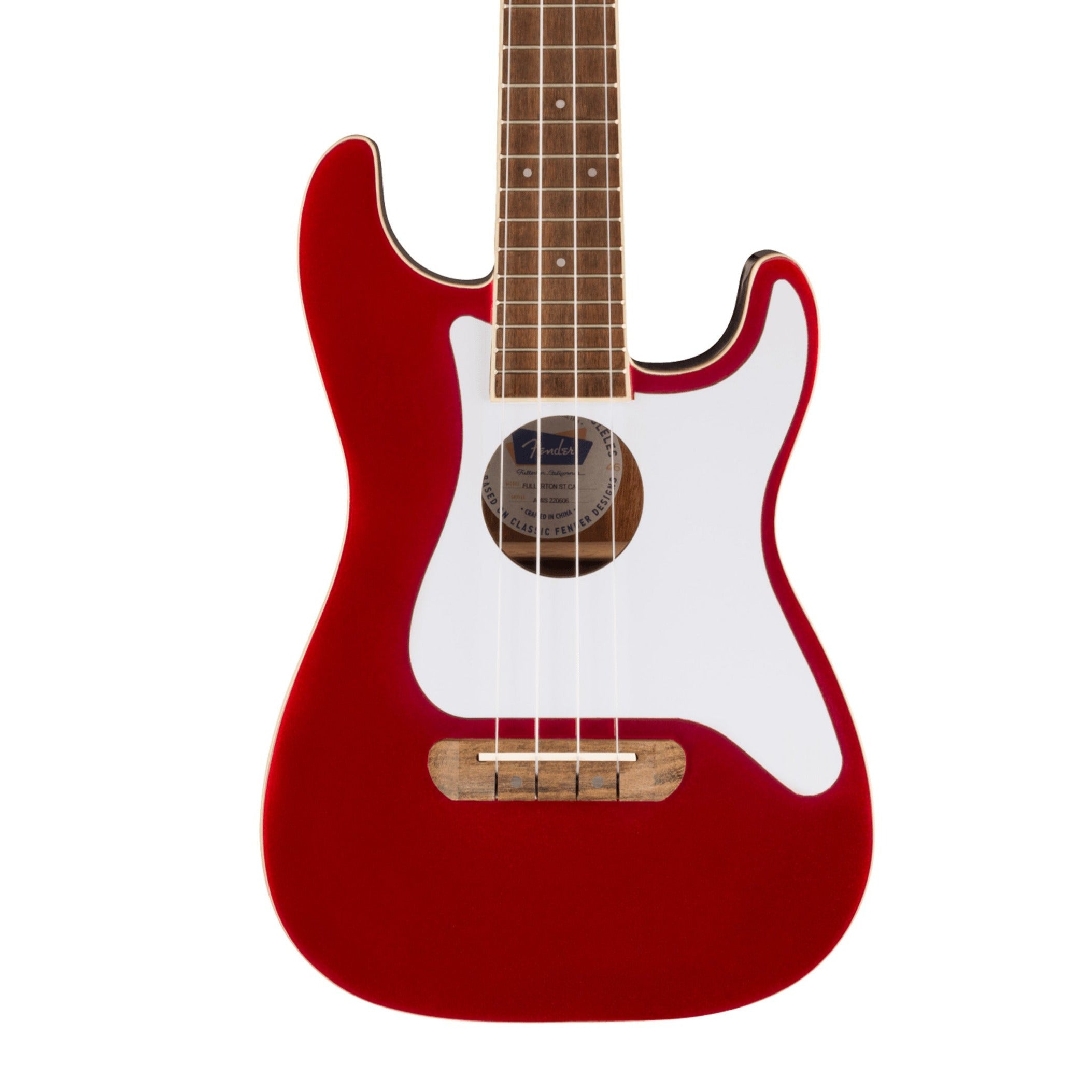 Fender Fullerton Stratocaster Ukulele, Candy Apple Red | Zoso Music Sdn Bhd