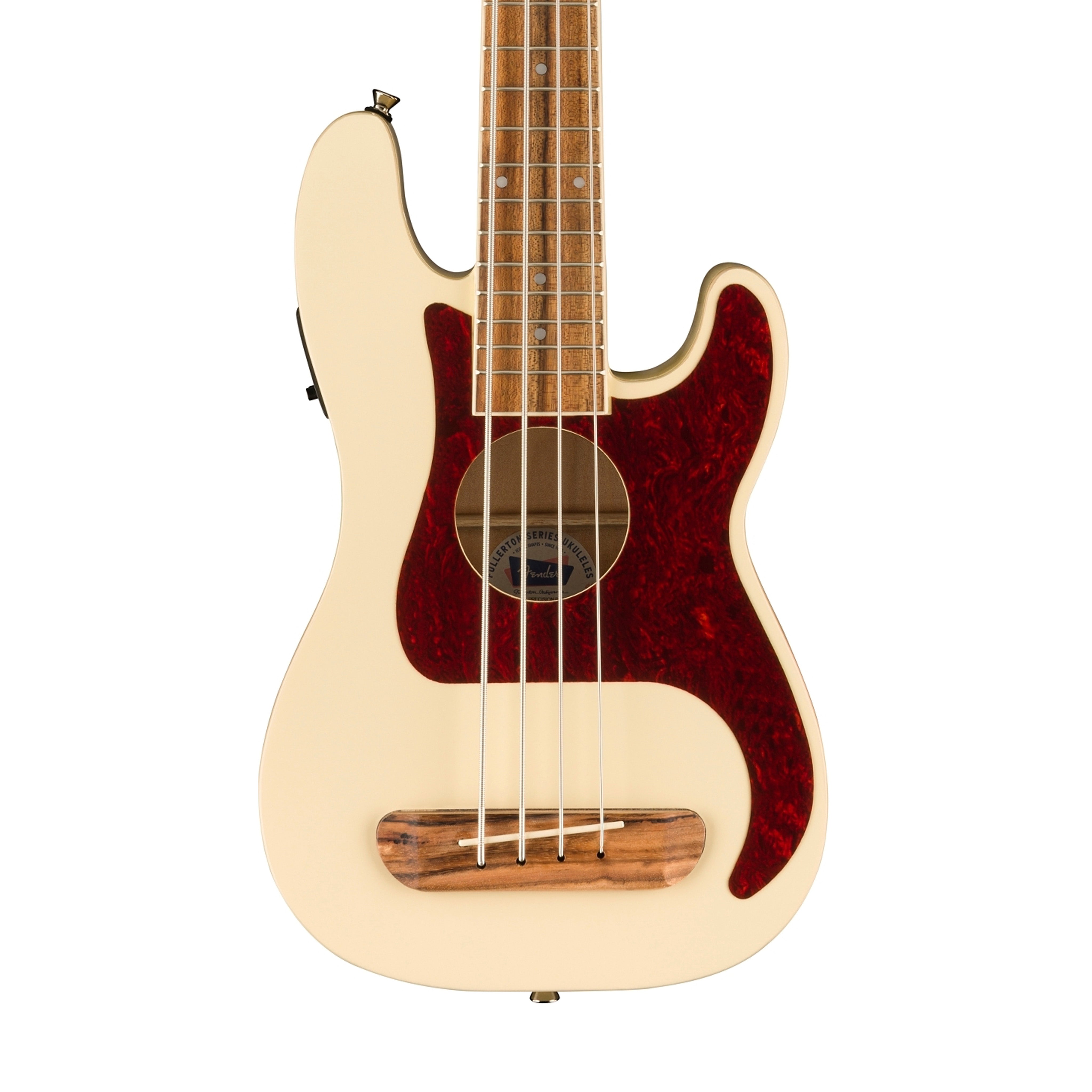 Fender Fullerton Precision Bass Ukulele, Olympic White | Zoso Music Sdn Bhd