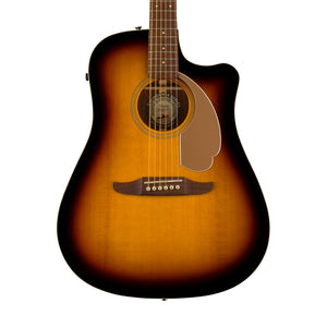 Fender California Redondo Player Acoustic Guitar, Walnut FB, Sunburst | Zoso Music Sdn Bhd