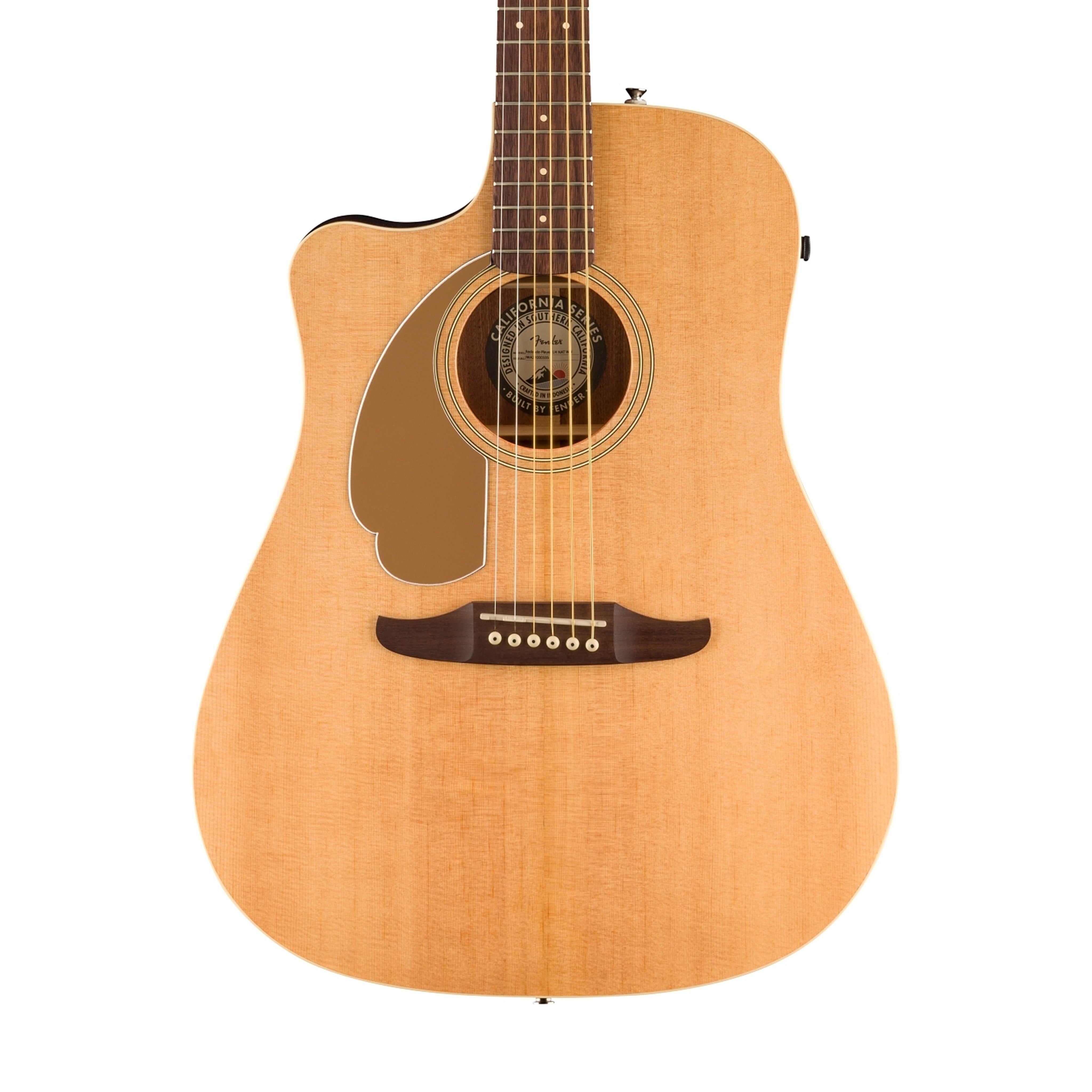 Fender California Redondo Player Left-Handed Acoustic Guitar, Walnut FB, Natural | Zoso Music Sdn Bhd