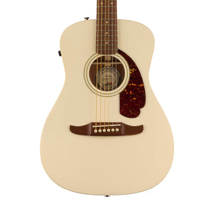 Fender California Malibu Player Small-Bodied Acoustic Guitar, Walnut FB, Olympic White | Zoso Music Sdn Bhd