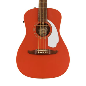 Fender California Malibu Player Small-Bodied Acoustic Guitar, Walnut FB, Fiesta Red | Zoso Music Sdn Bhd