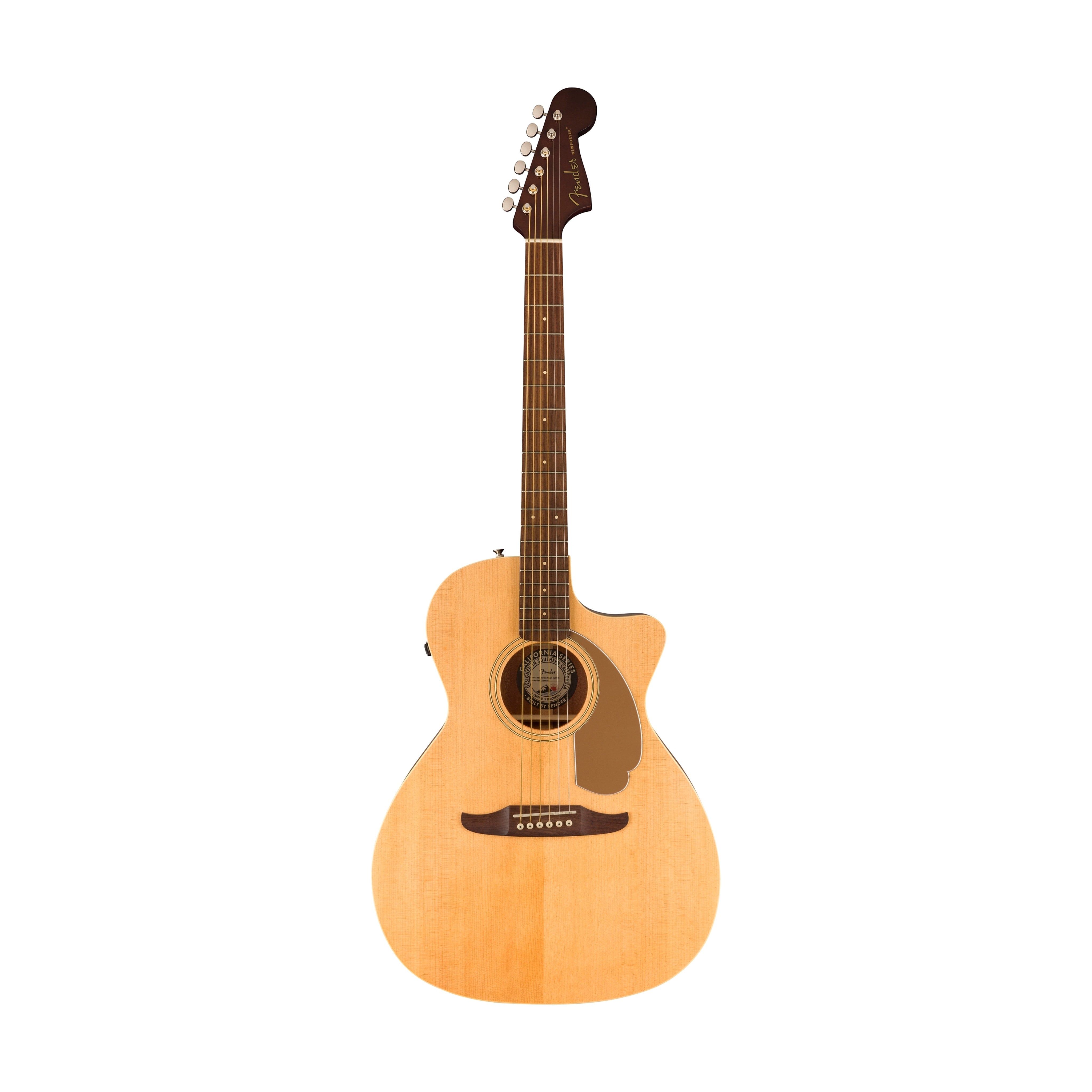 Fender California Newporter Player Medium-Sized Acoustic Guitar, Walnut FB, Natural |  FENDER |  ACOUSTIC GUITAR |  Zoso Music