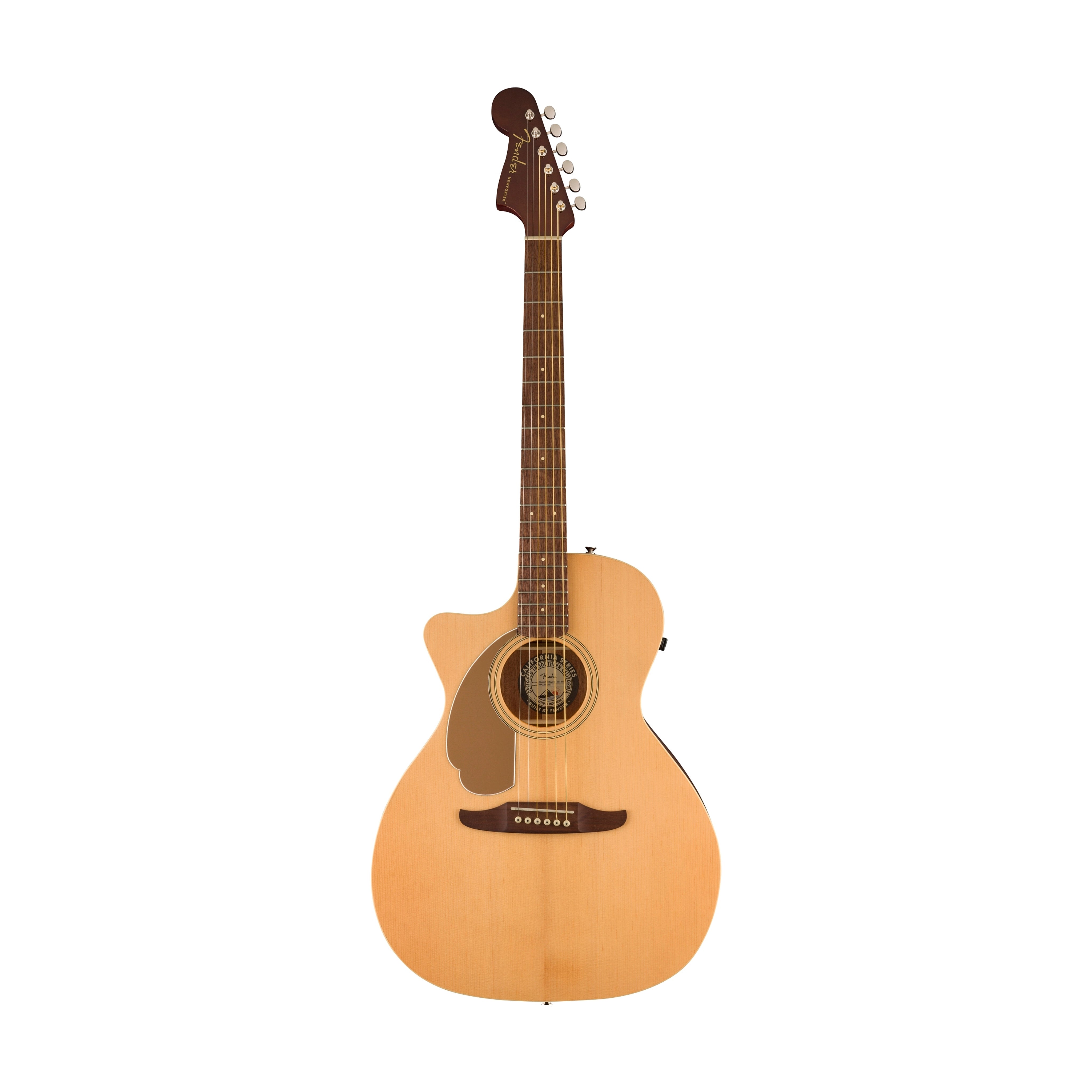 Fender California Newporter Player Left-Handed Medium-Sized Acoustic Guitar, Walnut FB, Natural |  FENDER |  ACOUSTIC GUITAR |  Zoso Music