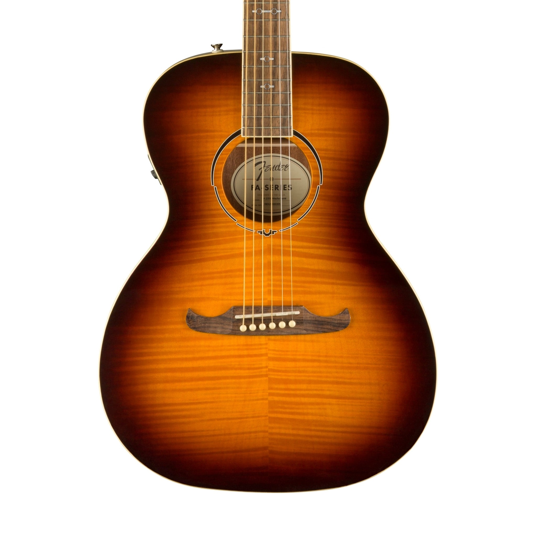 Fender FA-235E Acoustic Guitar, Walnut FB, Mocha Burst | Zoso Music Sdn Bhd
