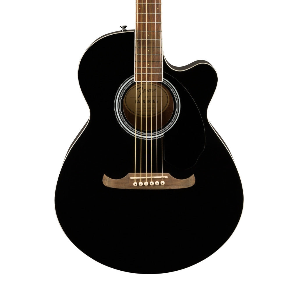 Fender FA-135CE Concert Acoustic Guitar, Walnut FB, Black | Zoso Music Sdn Bhd