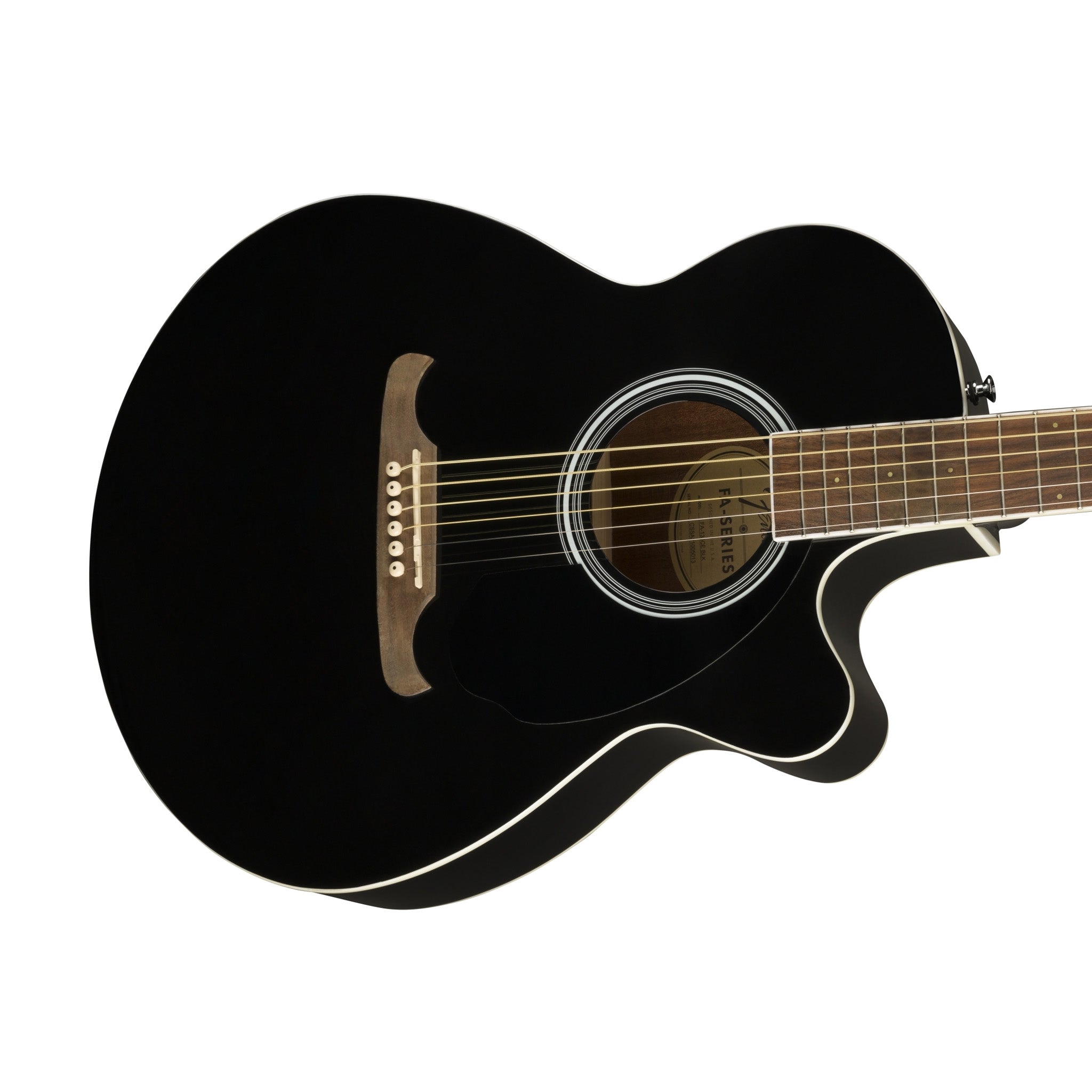 Fender FA-135CE Concert Acoustic Guitar, Walnut FB, Black |  FENDER |  ACOUSTIC GUITAR |  Zoso Music