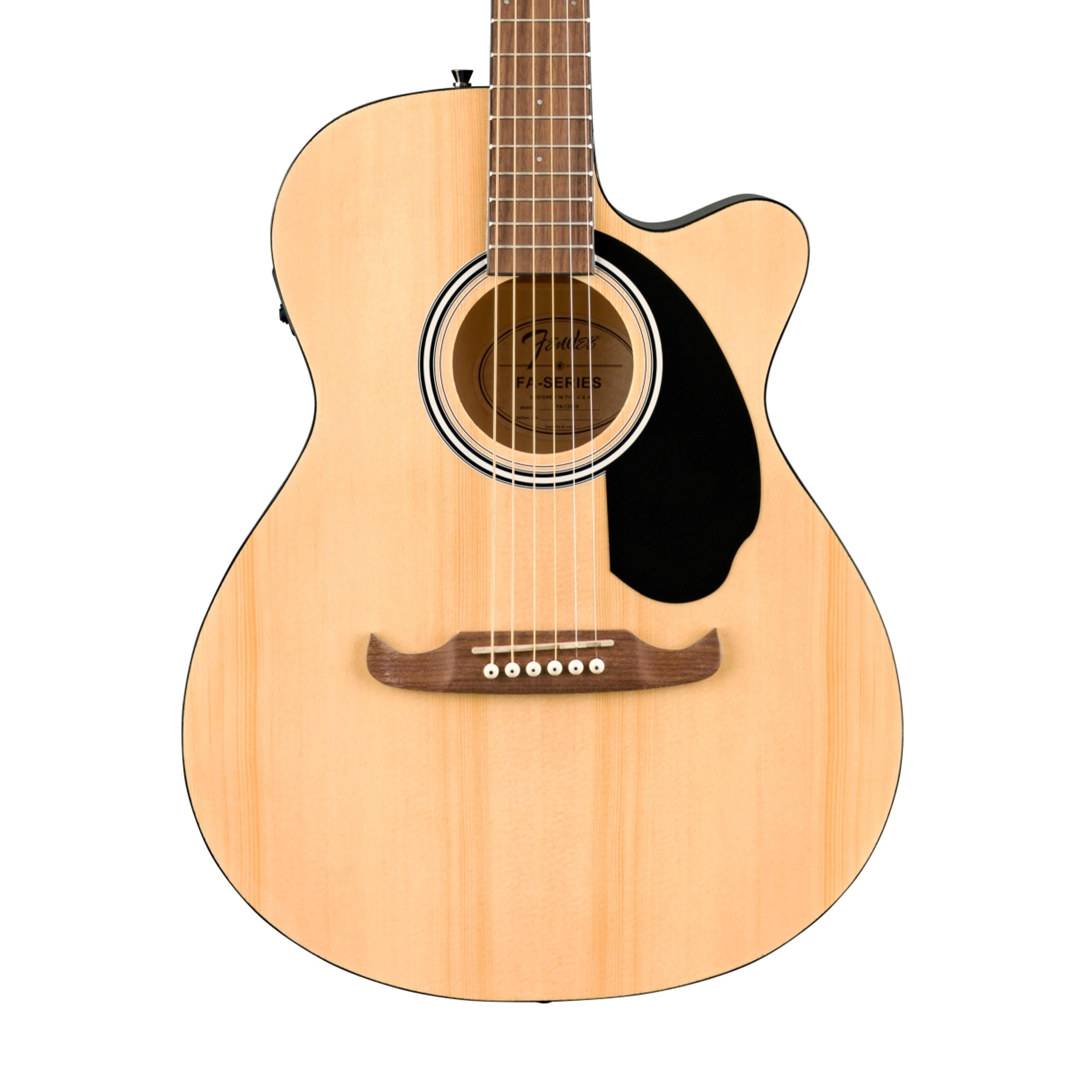 Fender FA-135CE Concert Acoustic Guitar, Walnut FB, Natural | Zoso Music Sdn Bhd