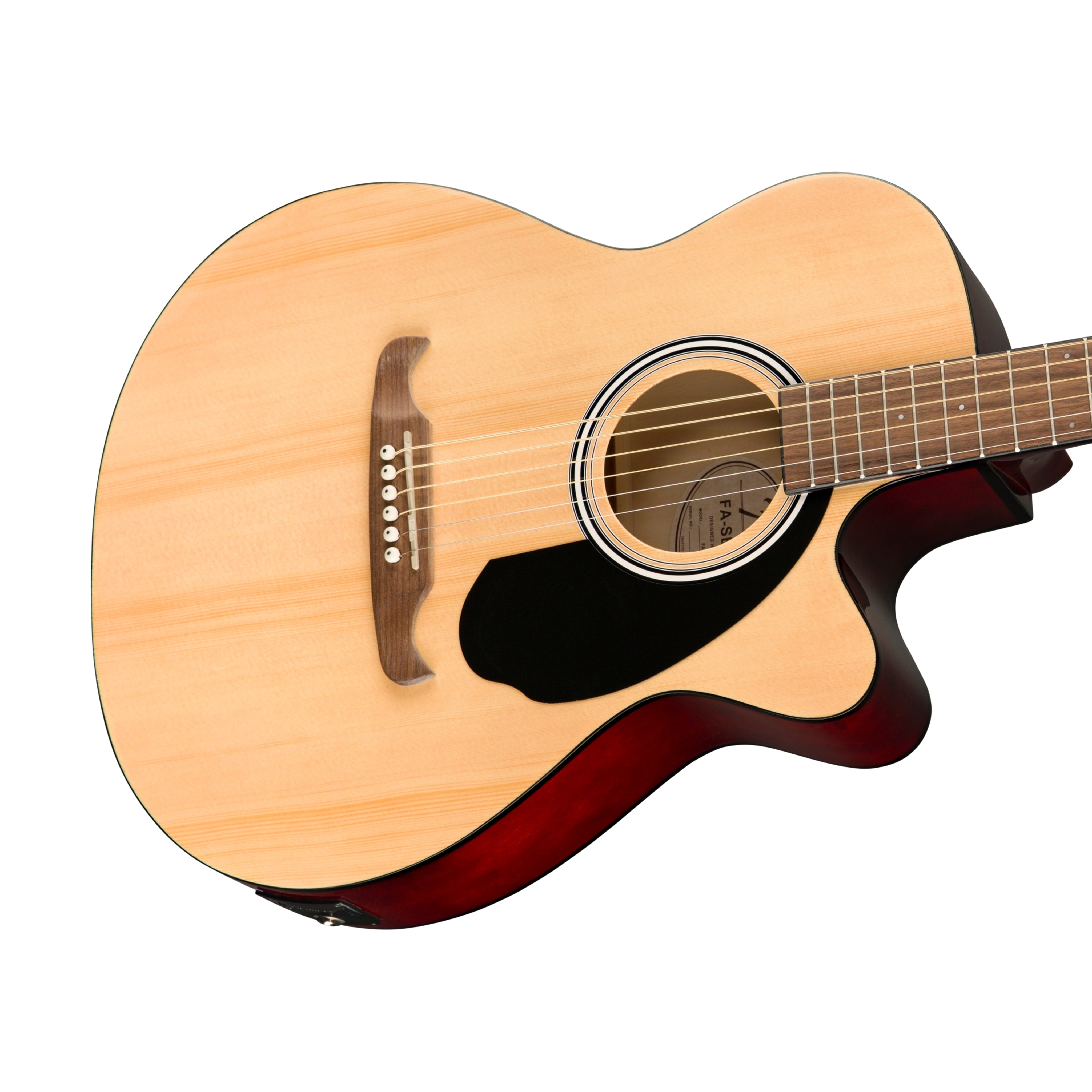 Fender FA-135CE Concert Acoustic Guitar, Walnut FB, Natural |  FENDER |  ACOUSTIC GUITAR |  Zoso Music