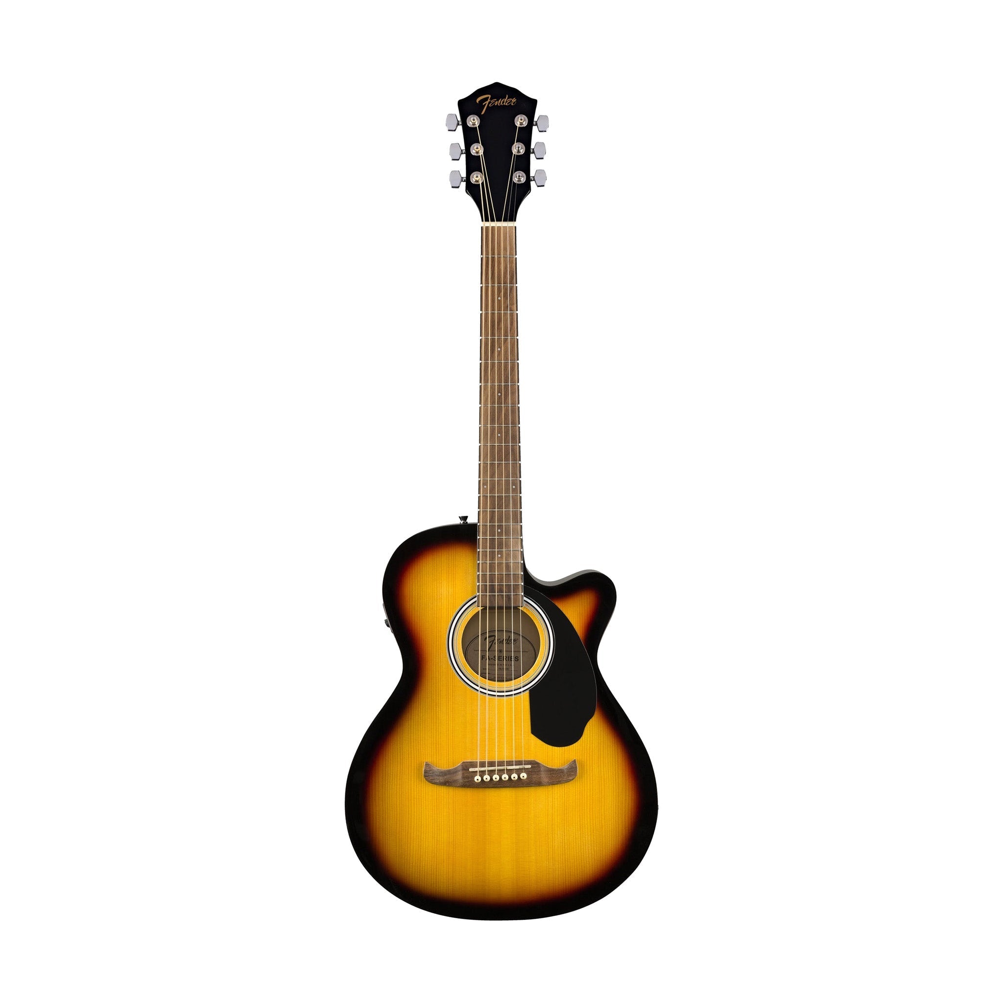 Fender FA-135CE Concert Acoustic Guitar, Walnut FB, Sunburst |  FENDER |  ACOUSTIC GUITAR |  Zoso Music