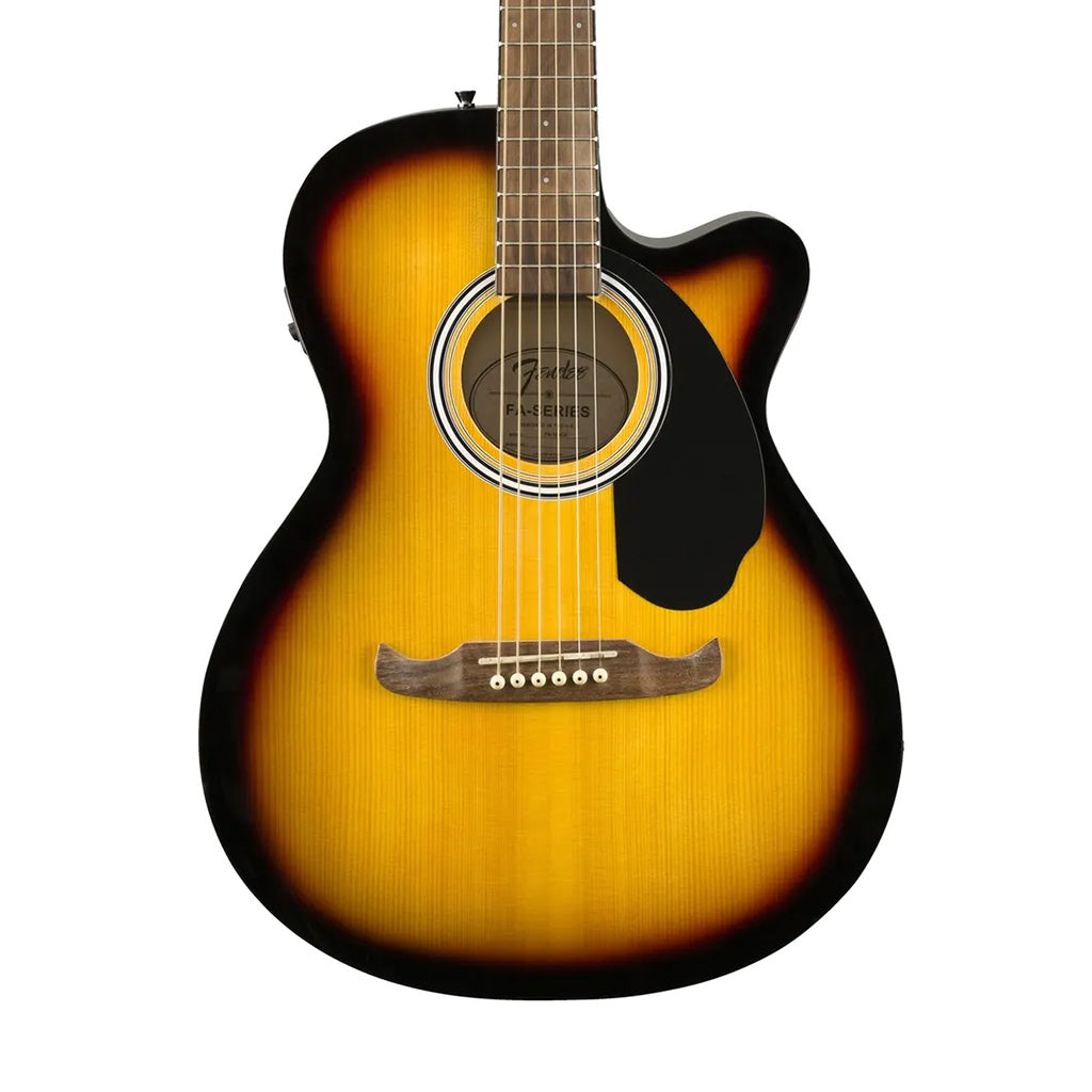 Fender FA-135CE Concert Acoustic Guitar, Walnut FB, Sunburst | Zoso Music Sdn Bhd