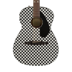 Fender Tim Armstrong Hellcat Acoustic Guitar w/Black Pickguard, Checkerboard | Zoso Music Sdn Bhd