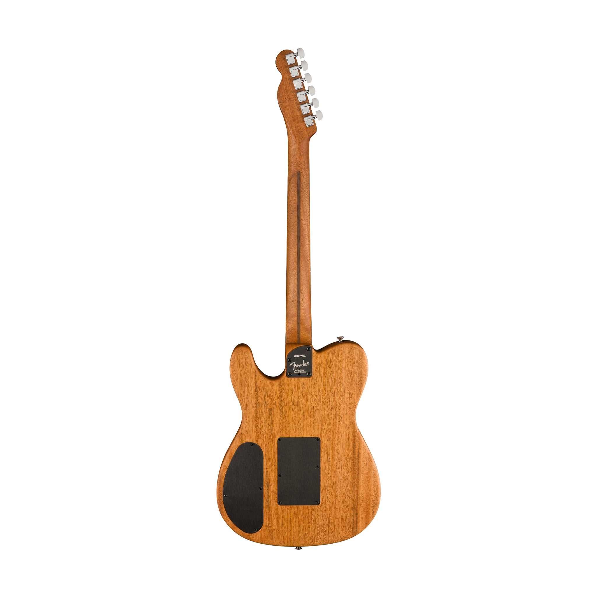 Fender American Acoustasonic Telecaster Guitar w/Bag, Ebony FB, Bourbon Burst