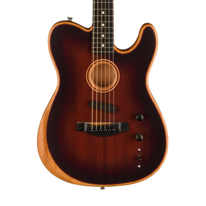 Fender American Acoustasonic Telecaster Guitar w/Bag, Ebony FB, Bourbon Burst |  FENDER |  ACOUSTIC GUITAR |  Zoso Music