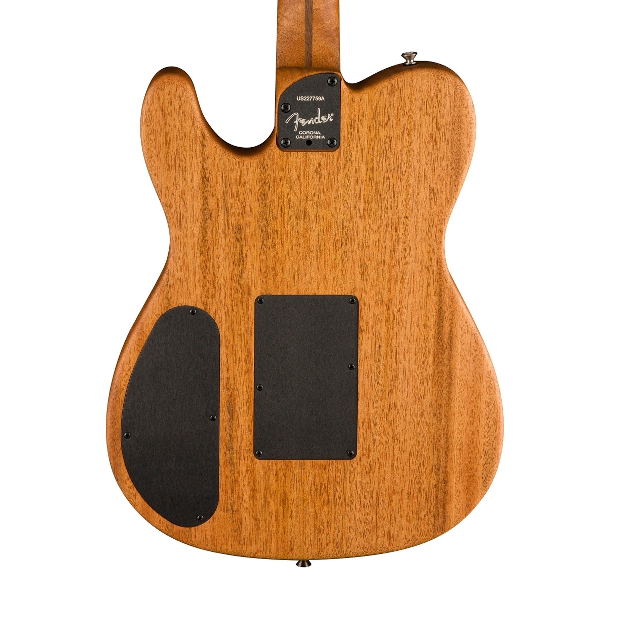 Fender American Acoustasonic Telecaster Guitar w/Bag, Ebony FB, Bourbon Burst