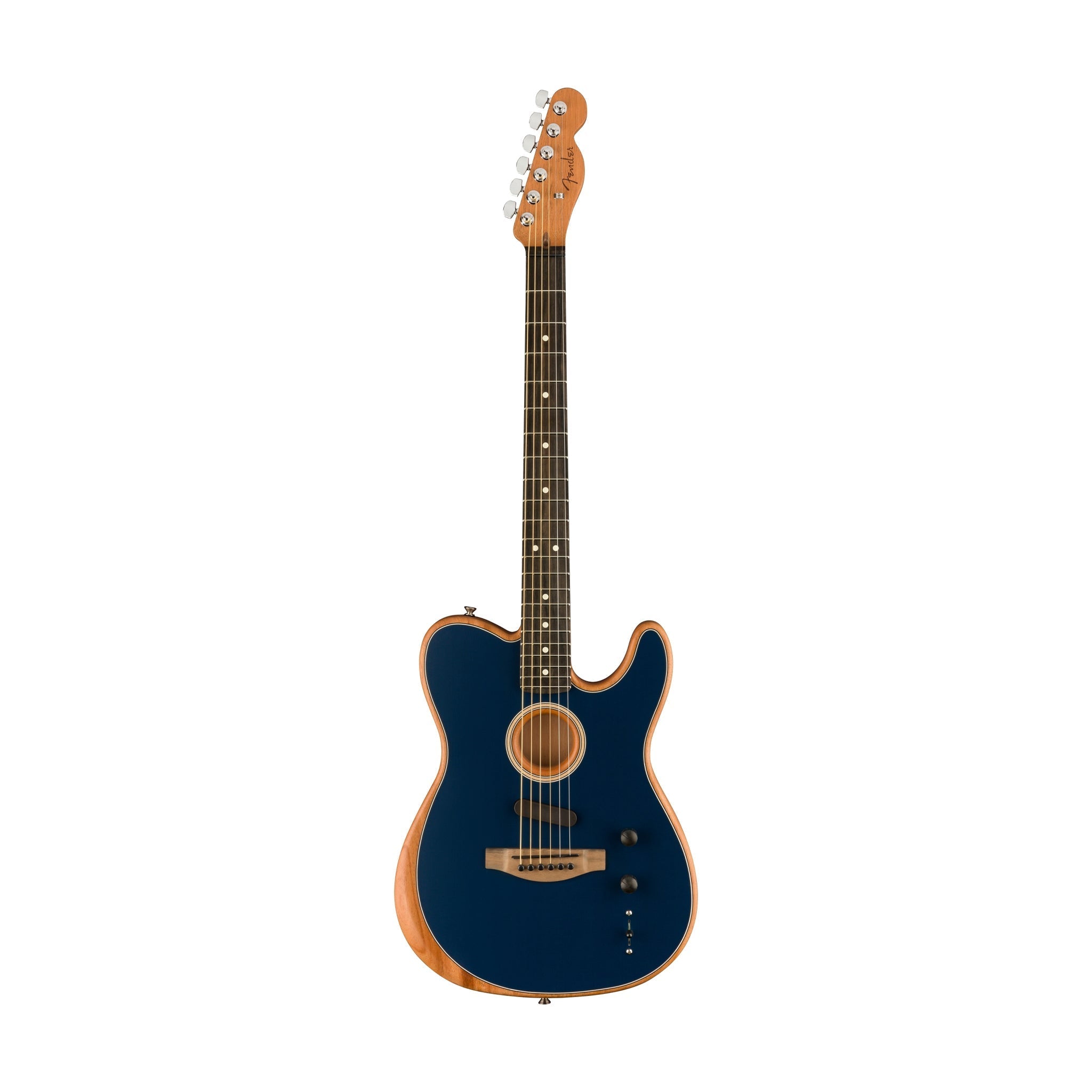 Fender American Acoustasonic Telecaster Acoustic Electric Guitar w/Bag, Ebony FB, Steel Blue |  FENDER |  ACOUSTIC GUITAR |  Zoso Music