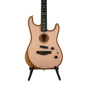 Fender FSR American Acoustasonic Stratocaster Guitar w/Bag, Ebony FB, Shell Pink |  FENDER |  ACOUSTIC GUITAR |  Zoso Music