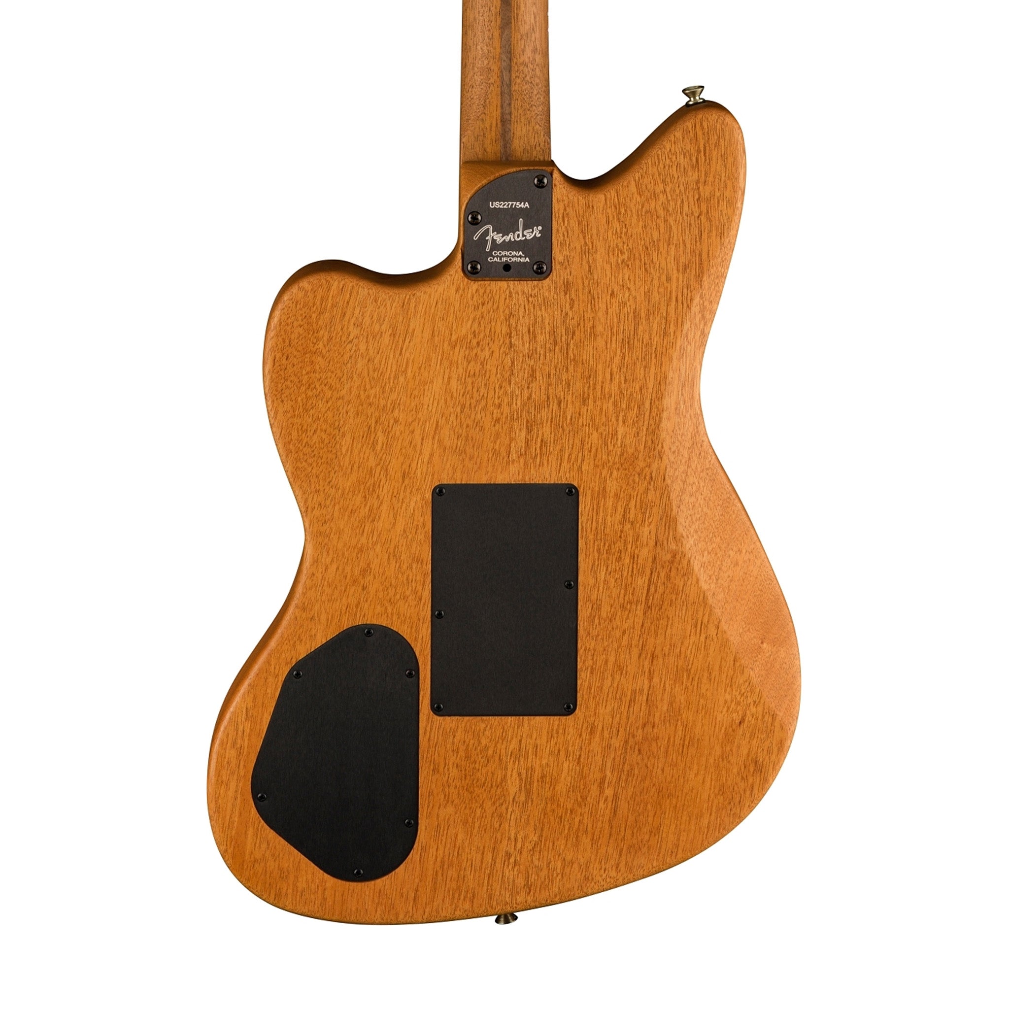 Fender American Acoustasonic Jazzmaster Acoustic-Electric Guitar w/Bag, Ebony FB, Natural