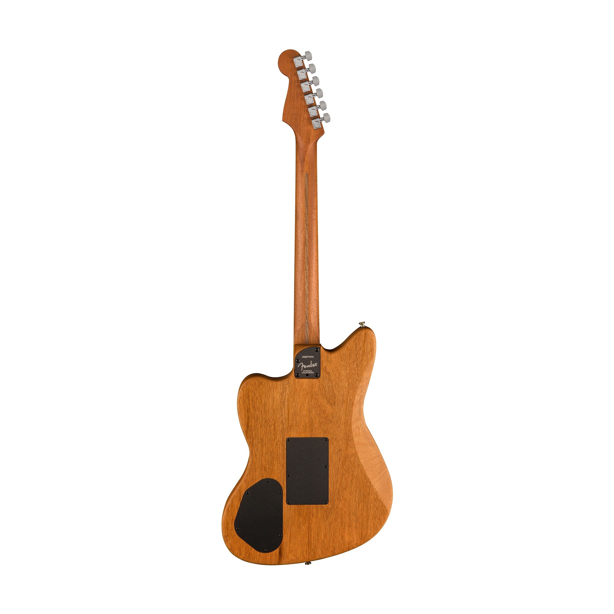Fender American Acoustasonic Jazzmaster Acoustic-Electric Guitar w/Bag, Ebony FB, Bourbon Burst