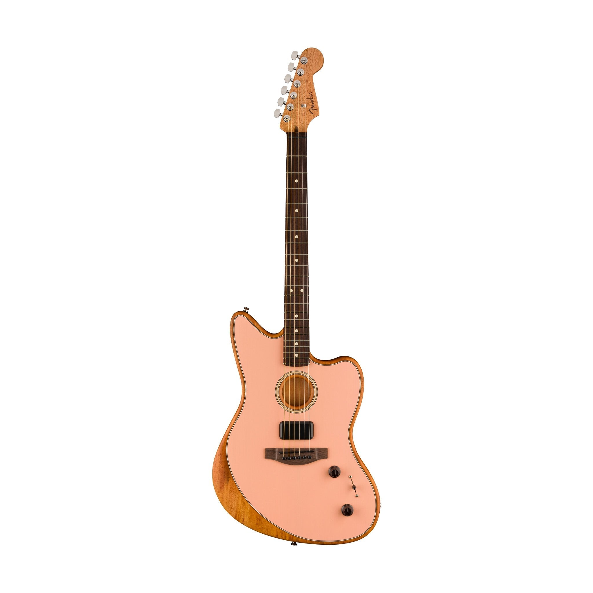 Fender Acoustasonic Player Jazzmaster Electric Guitar, Shell Pink |  FENDER |  ACOUSTIC GUITAR |  Zoso Music
