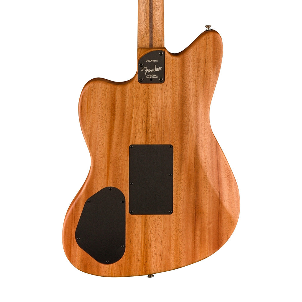 Fender FSR American Acoustasonic Jazzmaster Acoustic Guitar w/bag, Ebony FB, Black Paisley