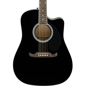 Fender FA-125CE Dreadnought Acoustic Guitar, Walnut FB, Black | Zoso Music Sdn Bhd