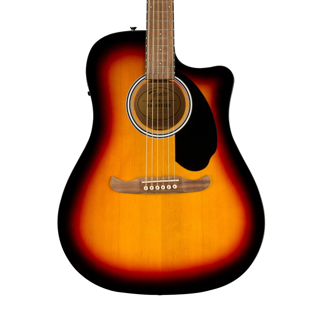 Fender FA-125CE Dreadnought Acoustic Guitar, Walnut FB, Sunburst | Zoso Music Sdn Bhd