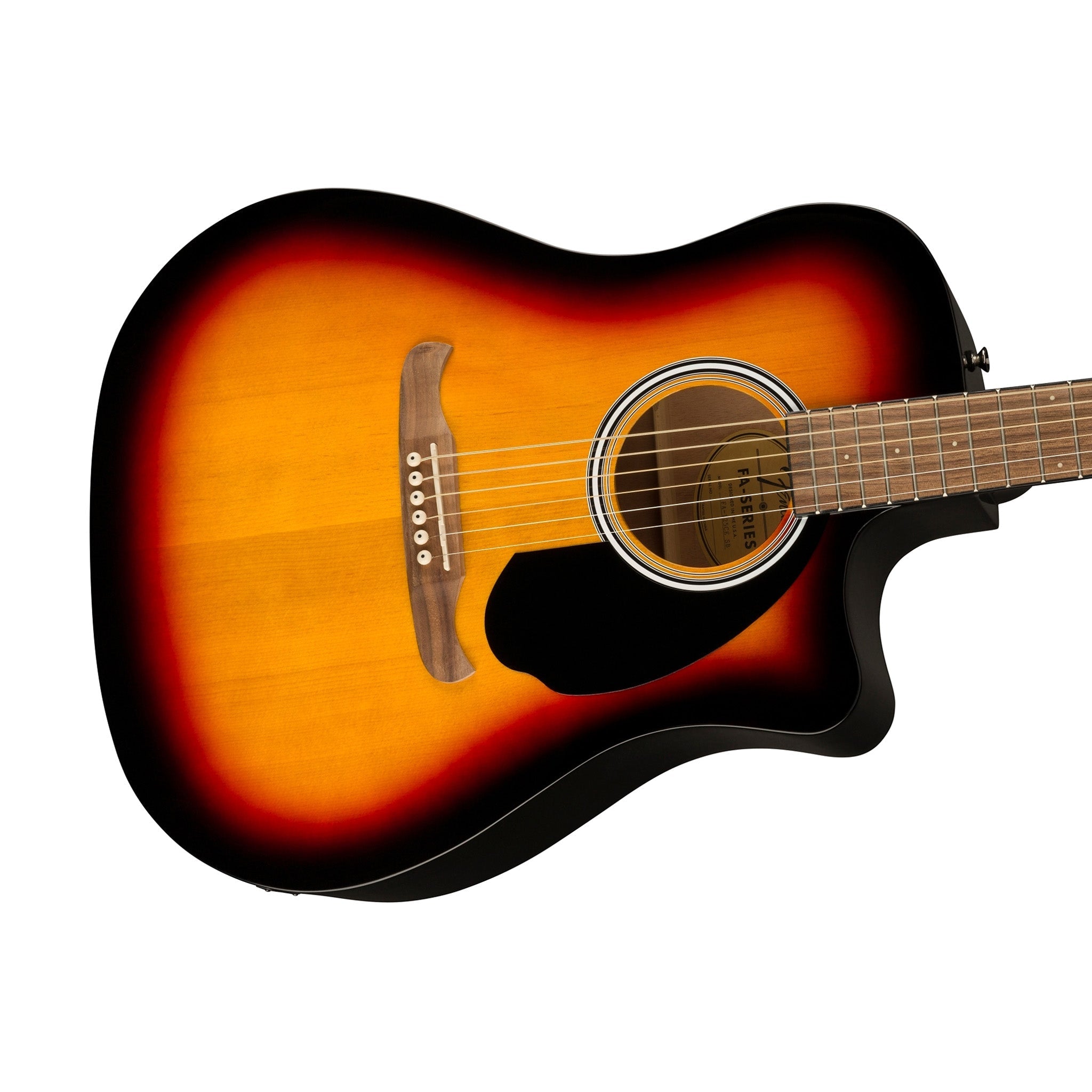 Fender FA-125CE Dreadnought Acoustic Guitar, Walnut FB, Sunburst |  FENDER |  ACOUSTIC GUITAR |  Zoso Music
