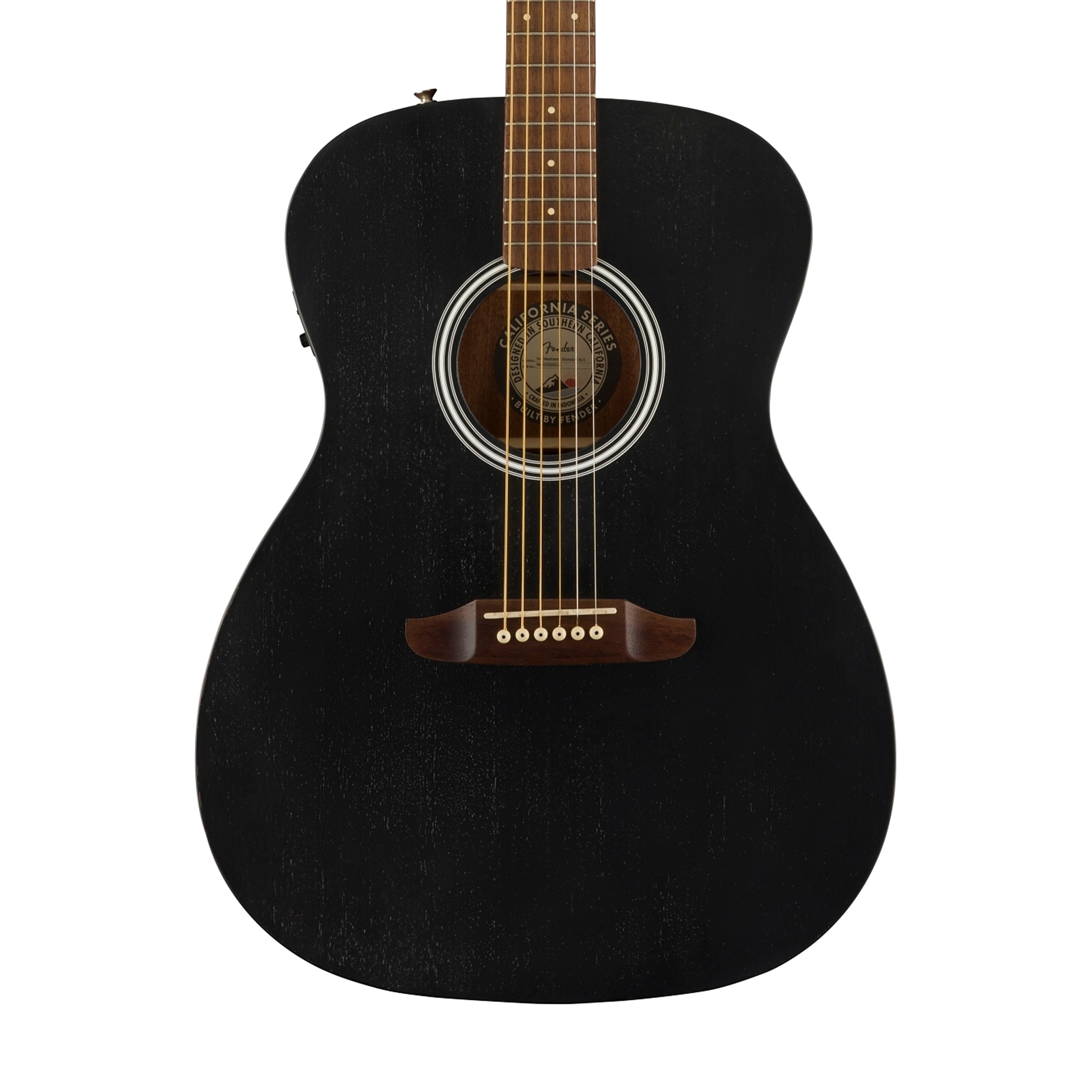 Fender Monterey Standard Acoustic Guitar, Walnut FB, Black | Zoso Music Sdn Bhd