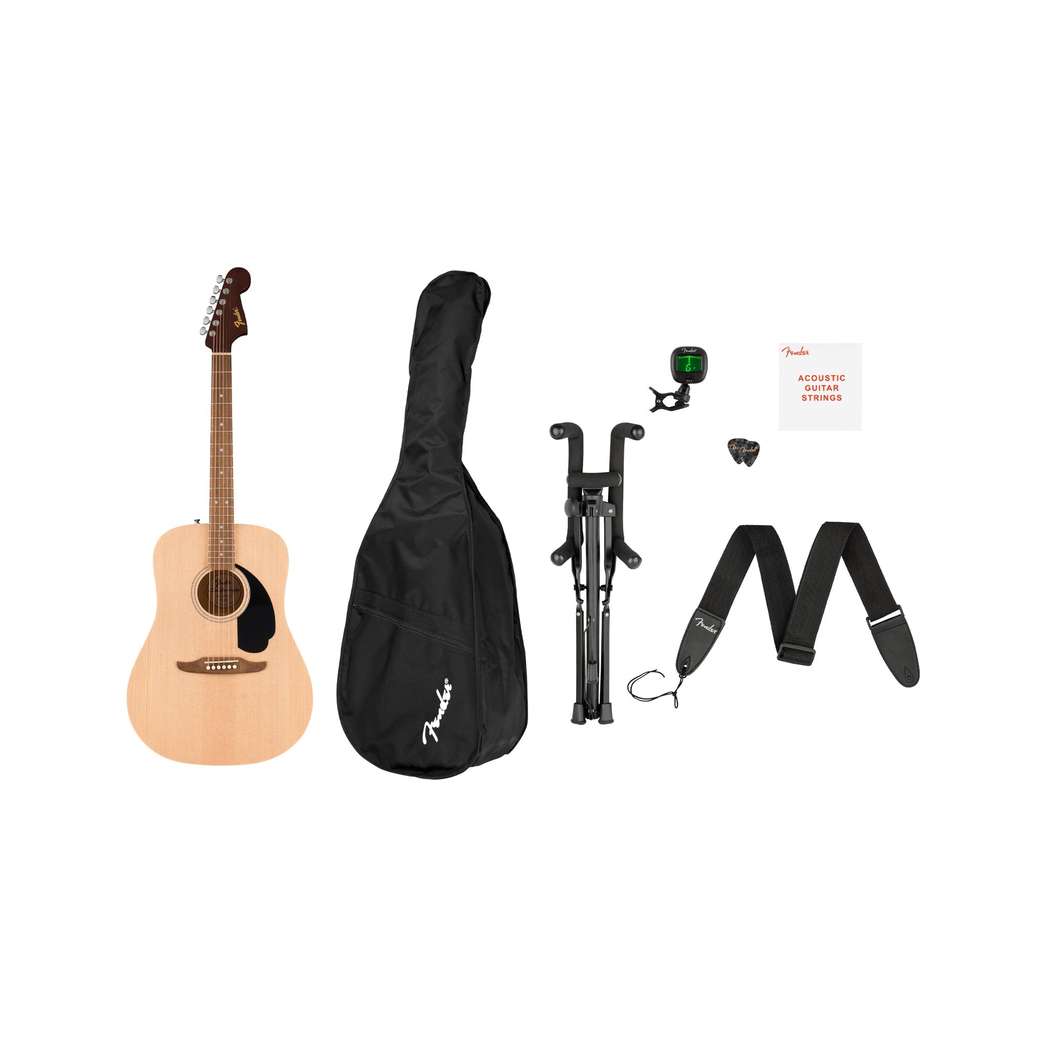 Fender California Debut Redondo Series Acoustic Guitar Pack, Natural |  FENDER |  ACOUSTIC GUITAR |  Zoso Music