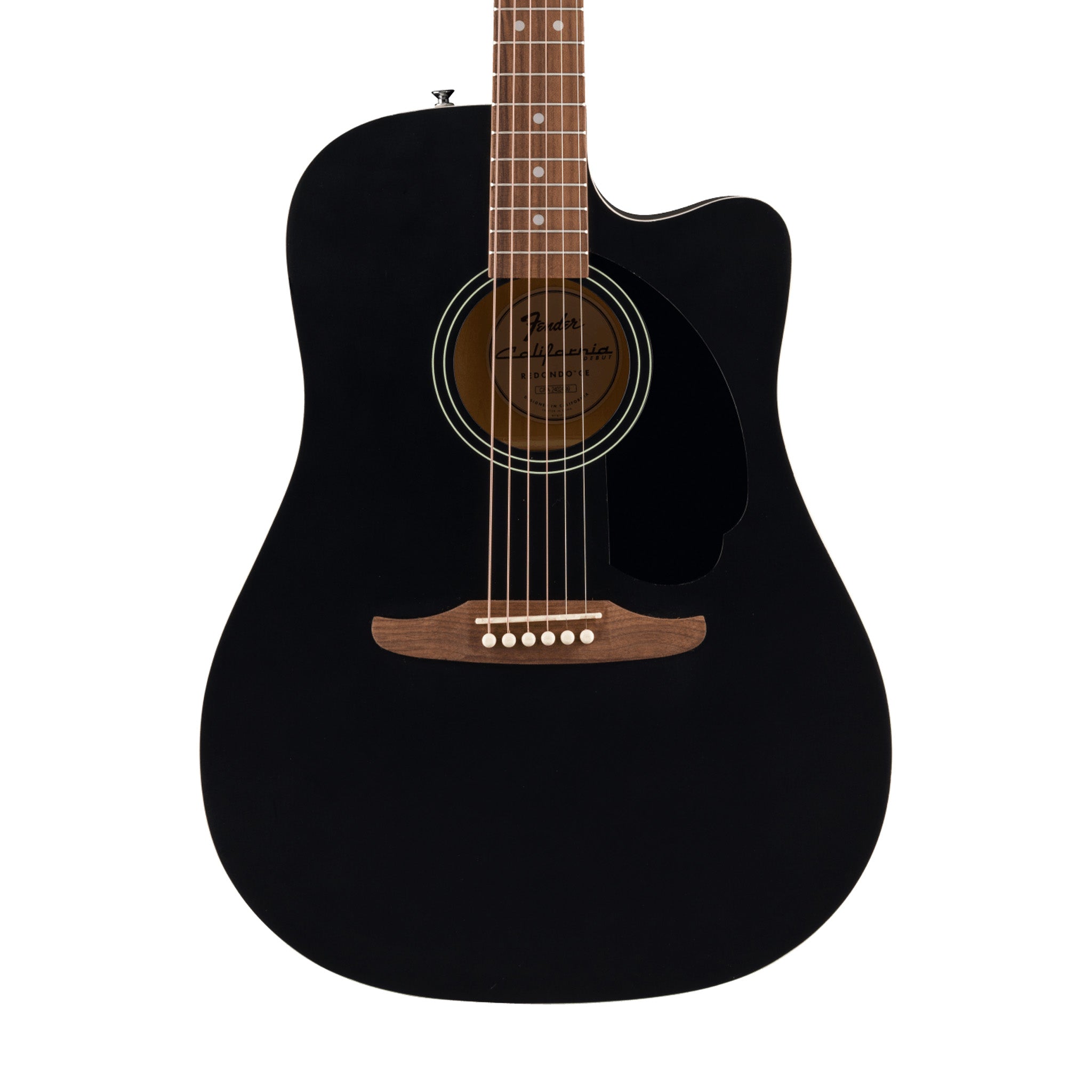 Fender California Debut Redondo CE Series Acoustic Guitar, Black | Zoso Music Sdn Bhd