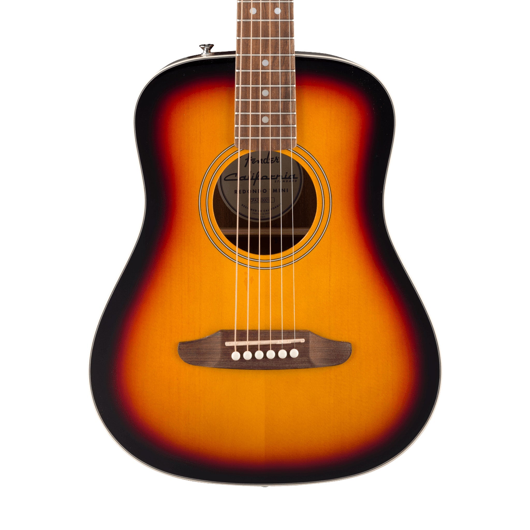 Fender California Standard Redondo Mini Guitar w/Bag, 3-Color Sunburst | Zoso Music Sdn Bhd