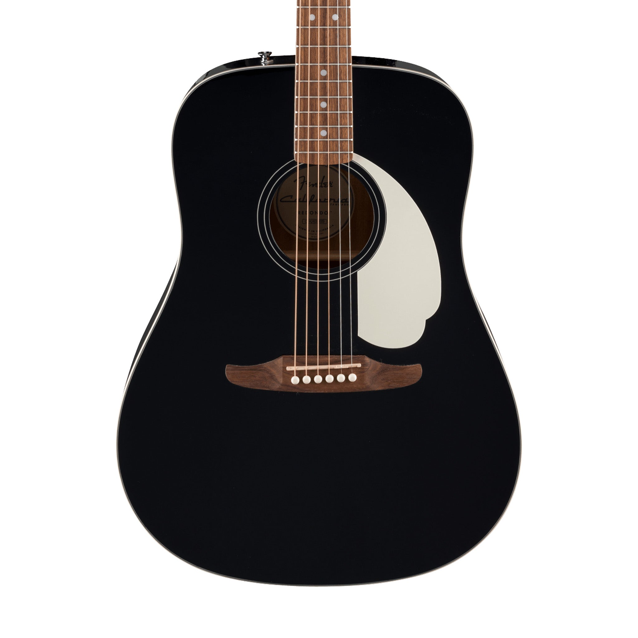 Fender California Standard Redondo Acoustic Guitar w/Ivory Pickguard, Black | Zoso Music Sdn Bhd