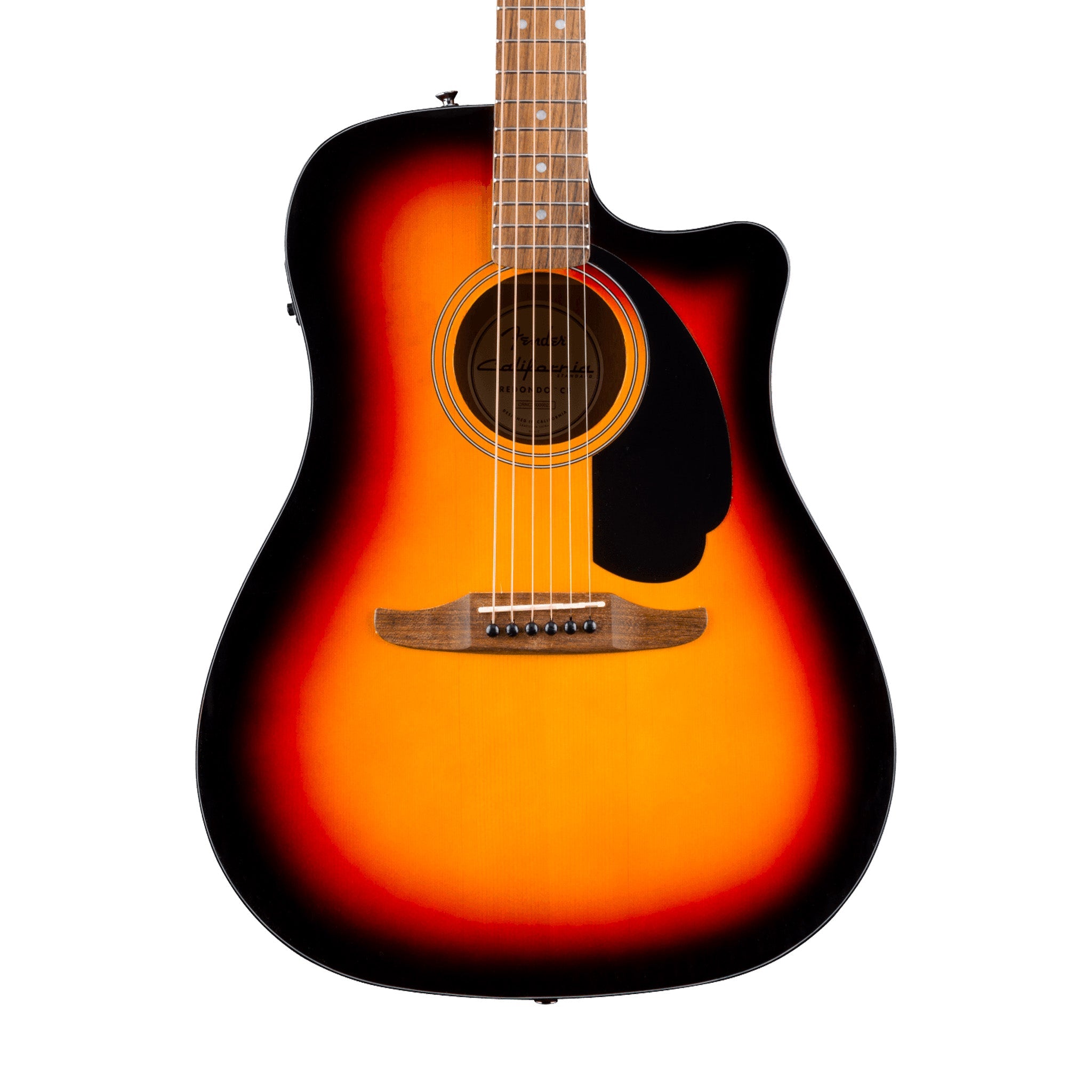 Fender California Standard Redondo CE Acoustic Guitar w/Black Pickguard, 3-Color Sunburst | Zoso Music Sdn Bhd