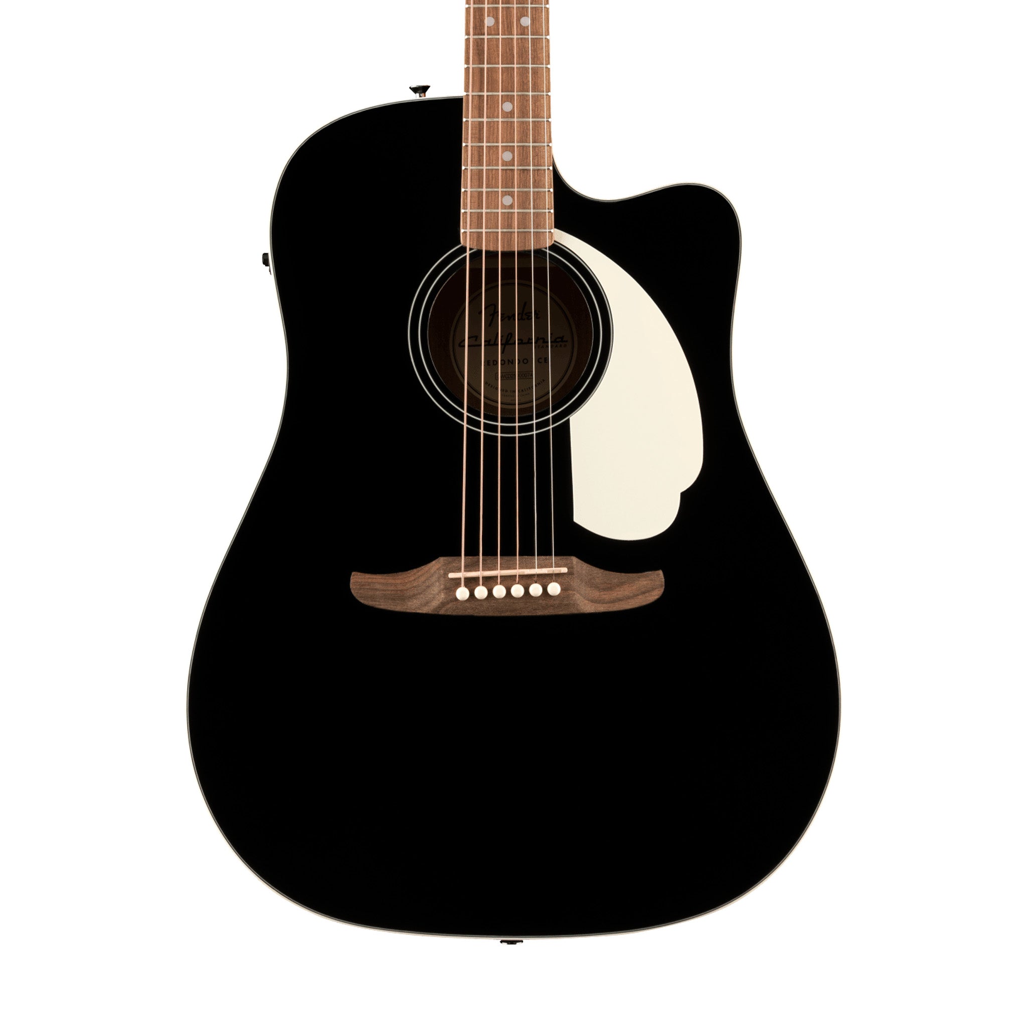 Fender California Standard Redondo CE Acoustic Guitar w/Ivory Pickguard, Black | Zoso Music Sdn Bhd