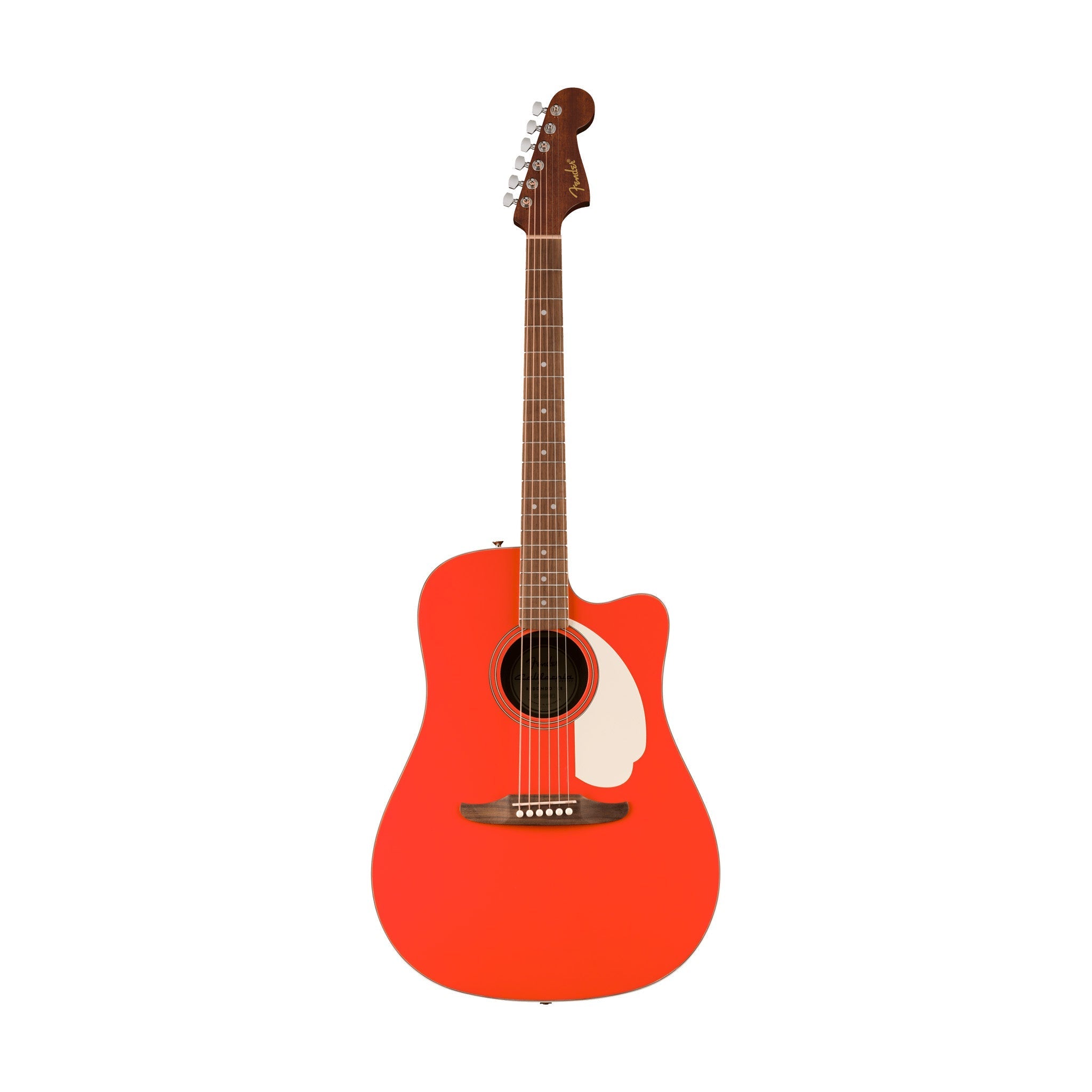 Fender California Standard Redondo CE Acoustic Guitar w/Ivory Pickguard, Fiesta Red |  FENDER |  ACOUSTIC GUITAR |  Zoso Music