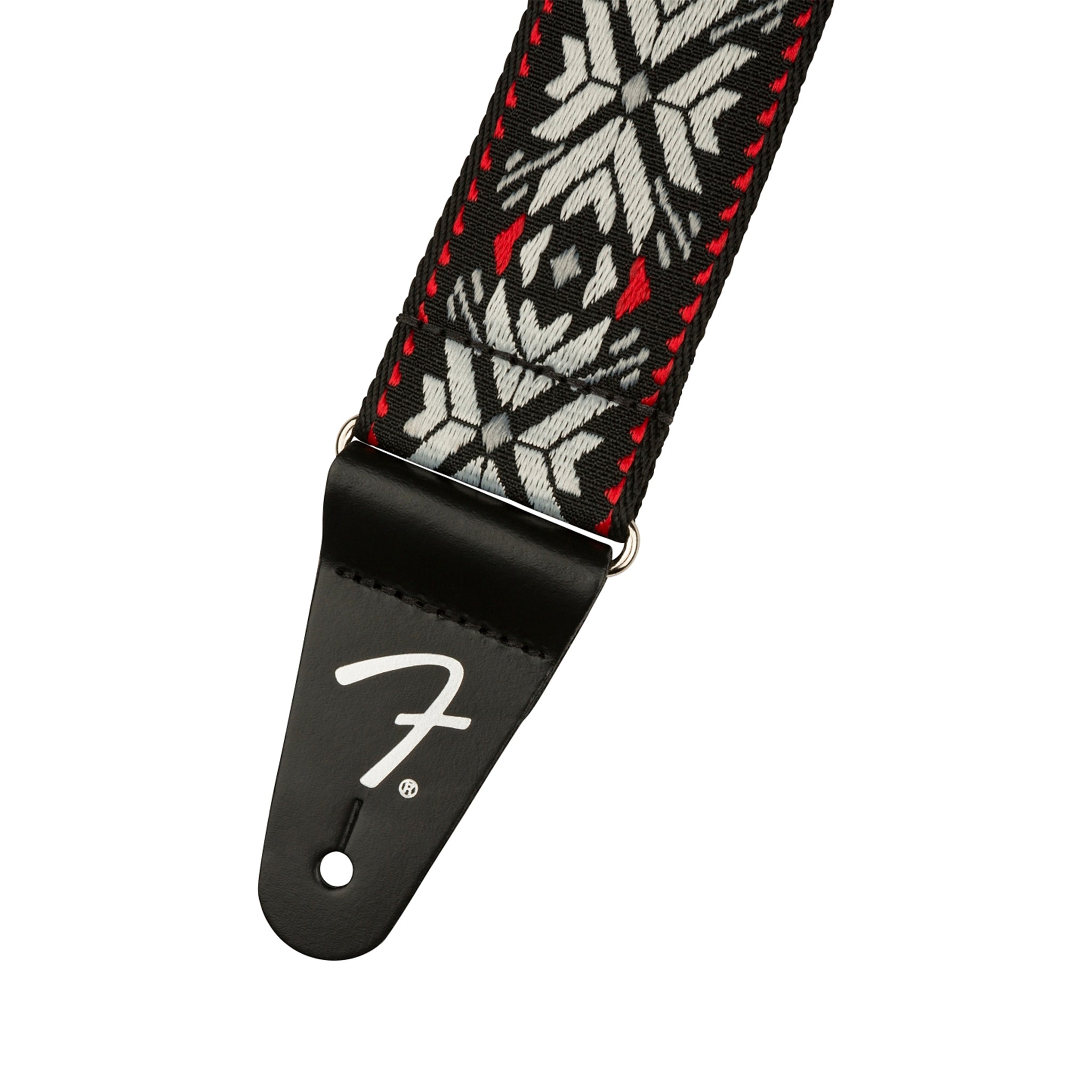 Fender Pasadena Woven Guitar Strap, Red Snowflake |  FENDER |  STRAP |  Zoso Music