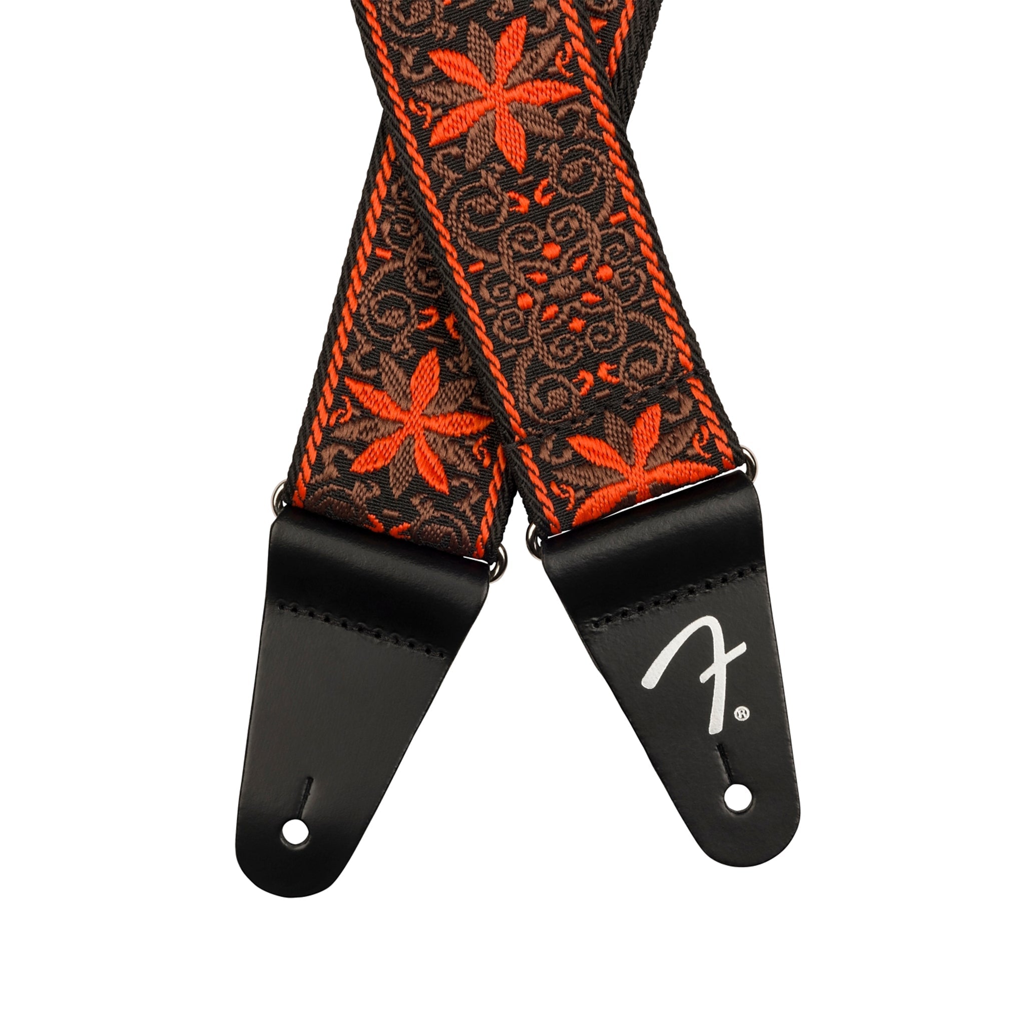 Fender Pasadena Woven Guitar Strap, Orange Snowflake |  FENDER |  STRAP |  Zoso Music