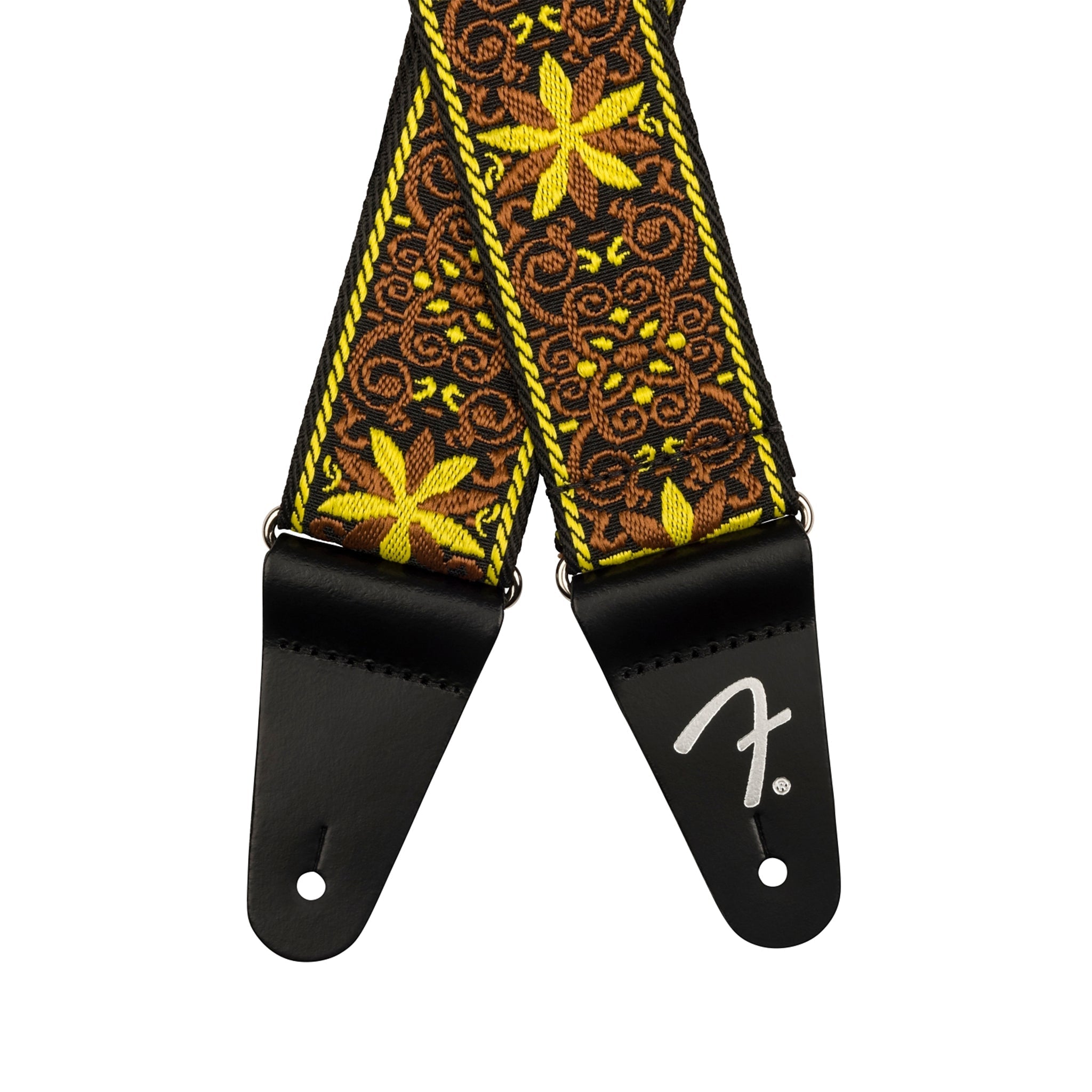 Fender Pasadena Woven Guitar Strap, Yellow Wallflower |  FENDER |  STRAP |  Zoso Music