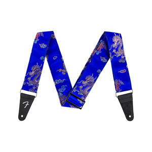 Fender Satin Dragon Guitar Strap, Royal Blue | Zoso Music Sdn Bhd