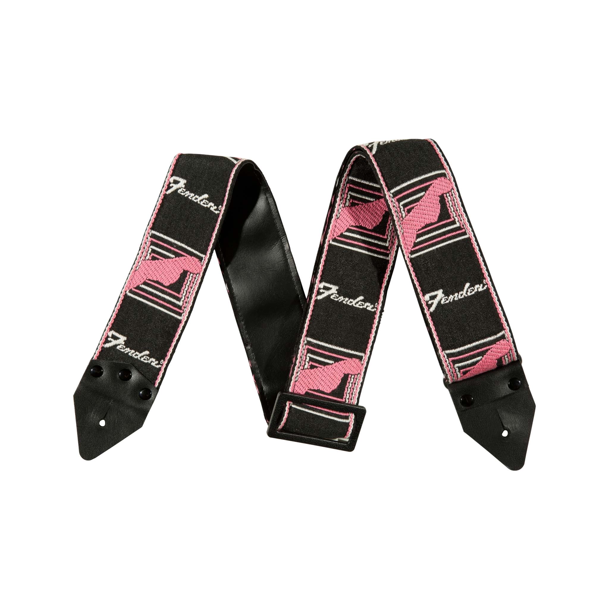 Fender Japan Hama Okamoto Signature Guitar Strap, Black/Pink |  FENDER |  GUITAR & BASS ACCESSORIES |  Zoso Music