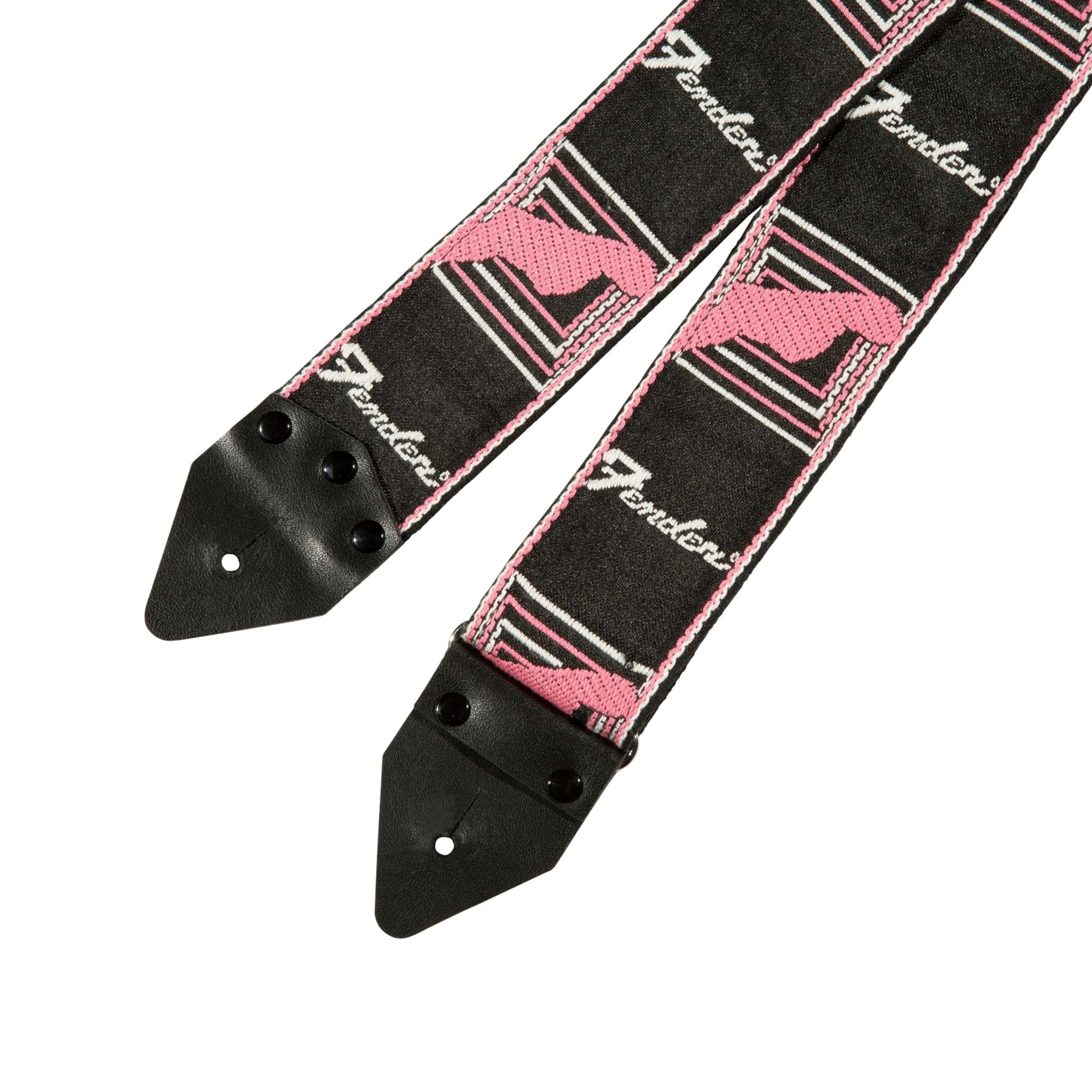 Fender Japan Hama Okamoto Signature Guitar Strap, Black/Pink |  FENDER |  GUITAR & BASS ACCESSORIES |  Zoso Music