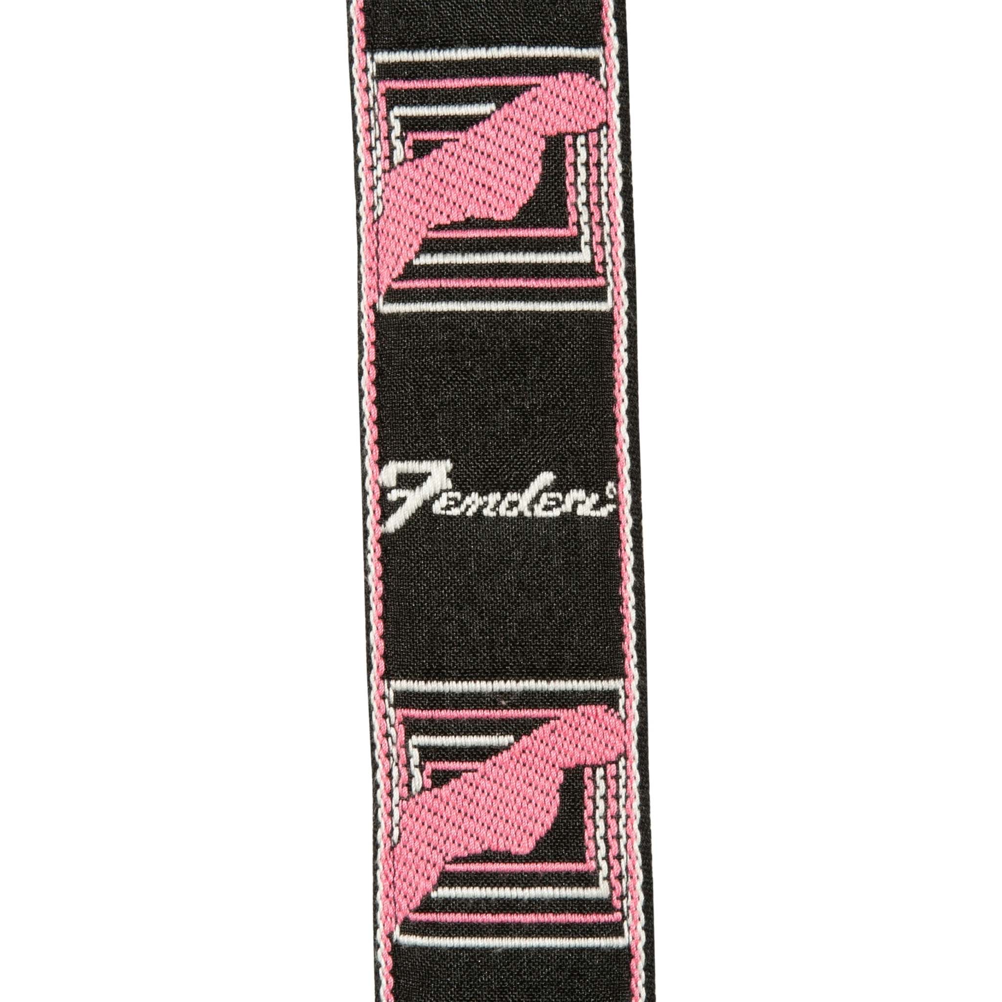 Fender Japan Hama Okamoto Signature Guitar Strap, Black/Pink |  FENDER |  GUITAR & BASS ACCESSORIES |  Zoso Music